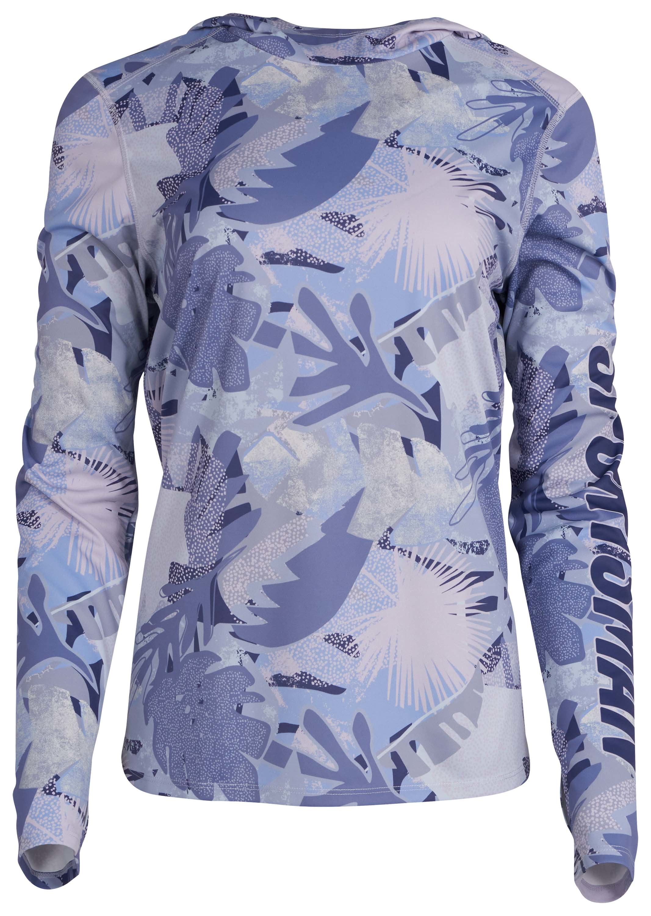 World Wide Sportsman 3D Cool Angler Hoodie for Ladies - Thistle Tropical Pampas - L