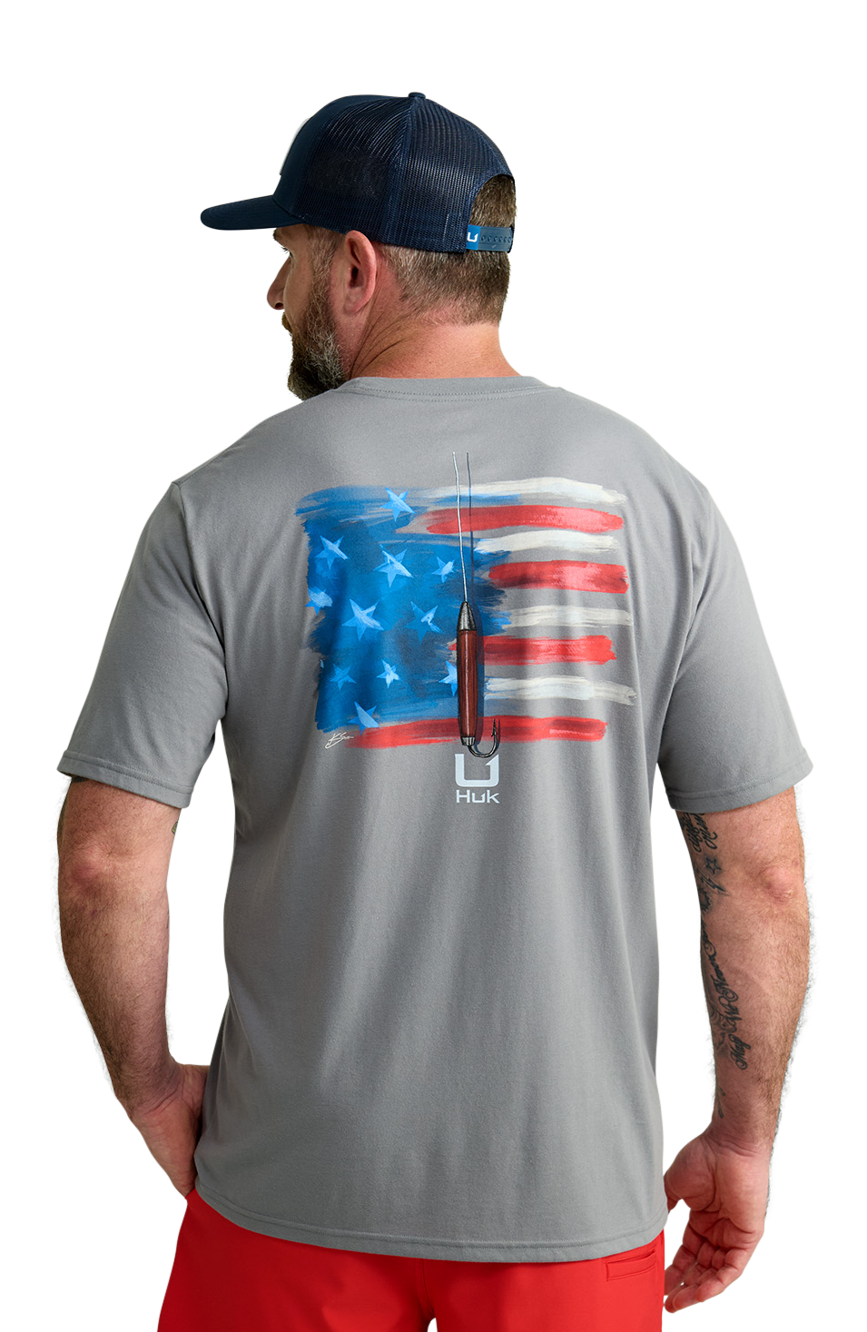Image of Huk KC Americana Series Short-Sleeve T-Shirt for Men - Night Owl
