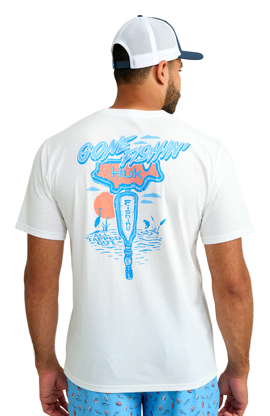 HUK Wando Gone Fishin' Graphic Short-Sleeve T-Shirt for Men