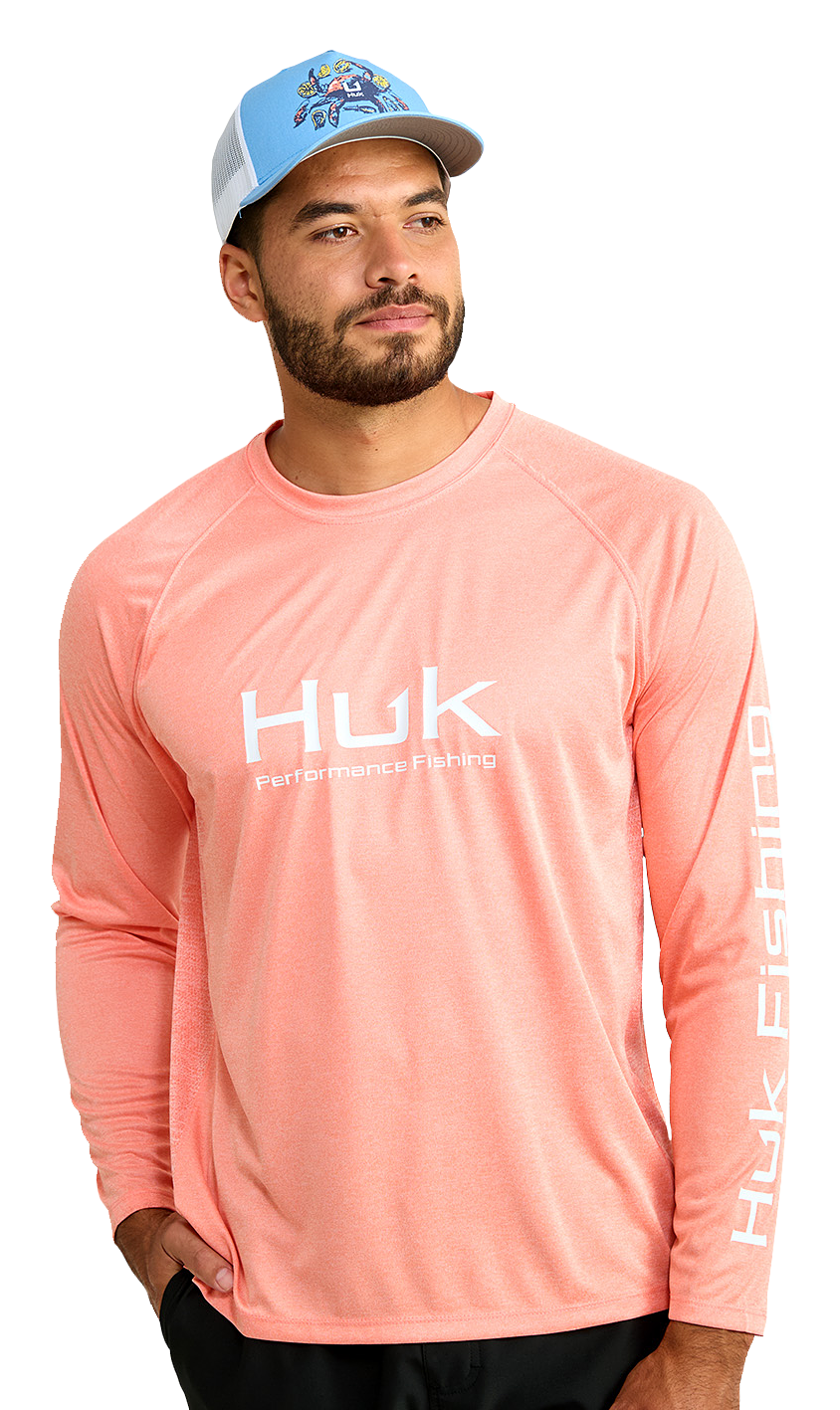 HUK Vented Pursuit Logo Graphic Long-Sleeve Shirt