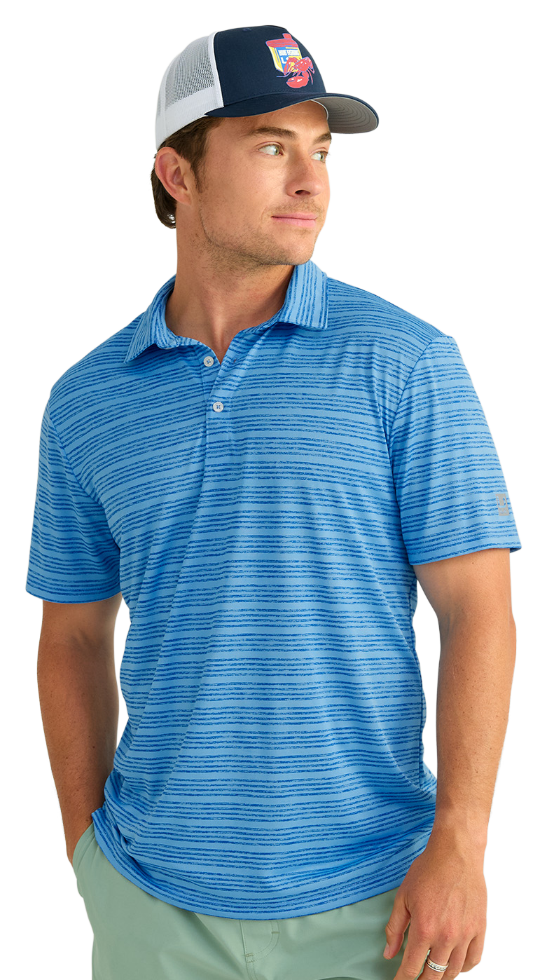 Huk Pursuit Novelty Stripe Polo Shirt for Men                                                                                   