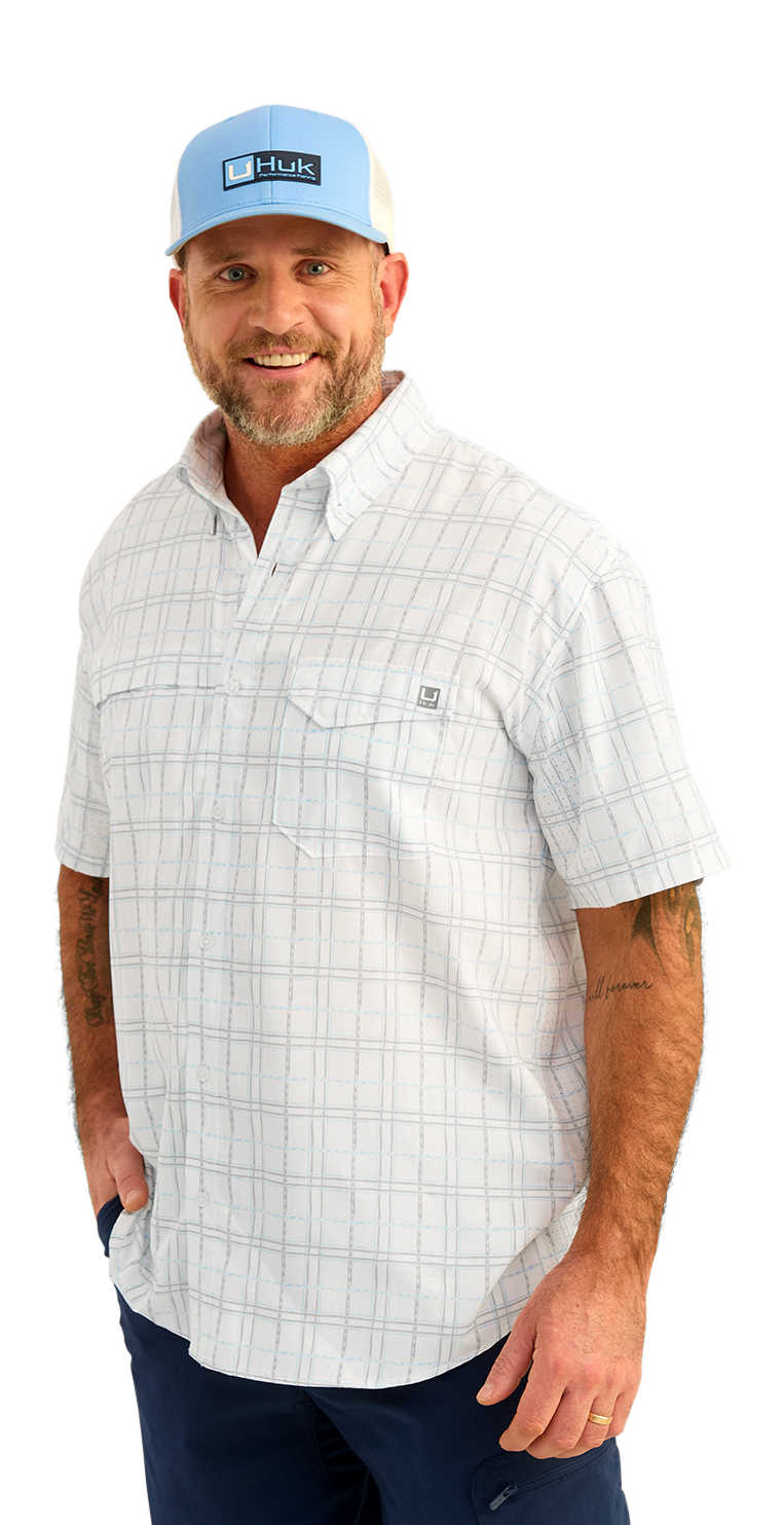 HUK Tide Point Printed Short-Sleeve Shirt for Men