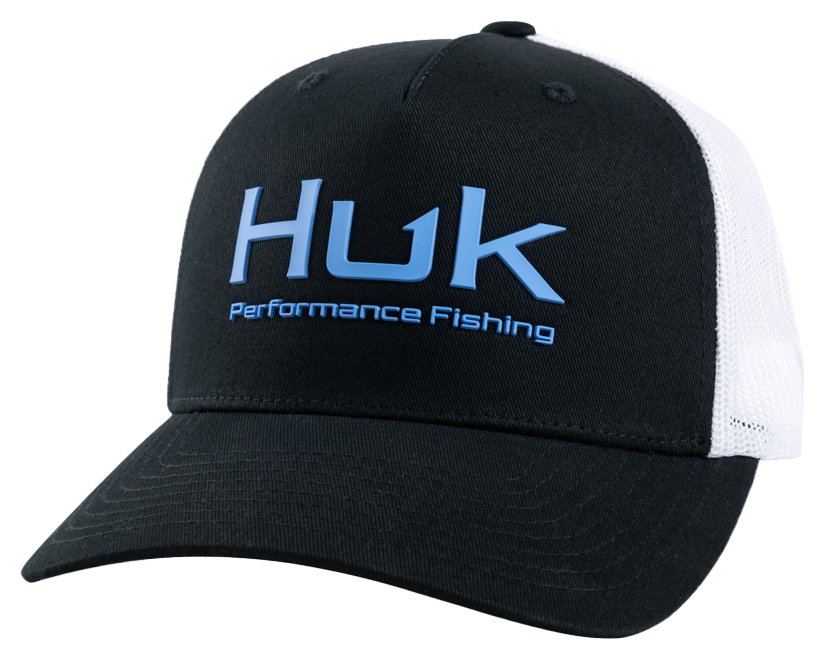Image of Huk Performance Fishing Snapback Trucker Cap - Black