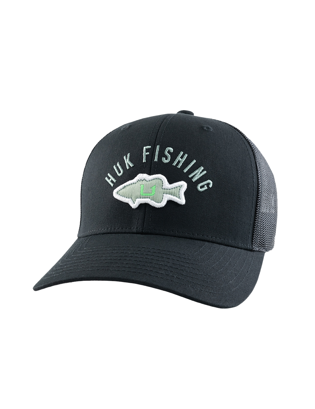 HUK Fish Stack Mesh-Back Snapback Trucker Cap
