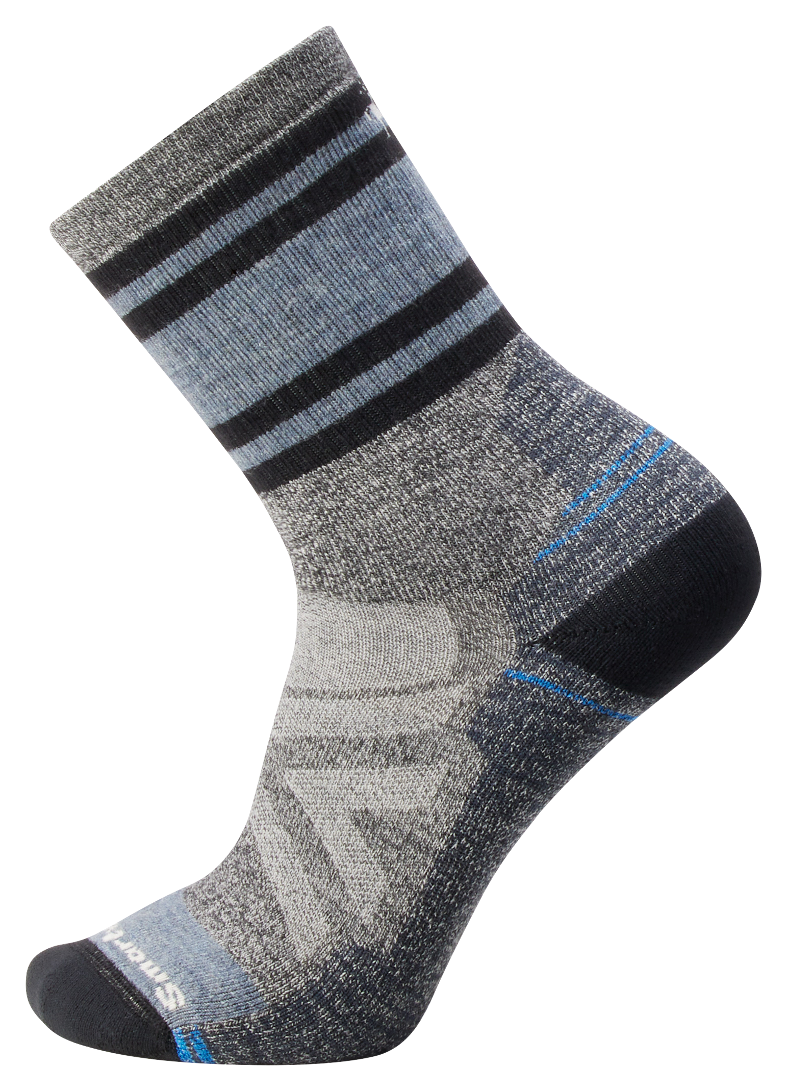 Image of Smartwool Hike Full-Cushion Lolo Trail Crew Socks for Men - Ash/Charcoal - M