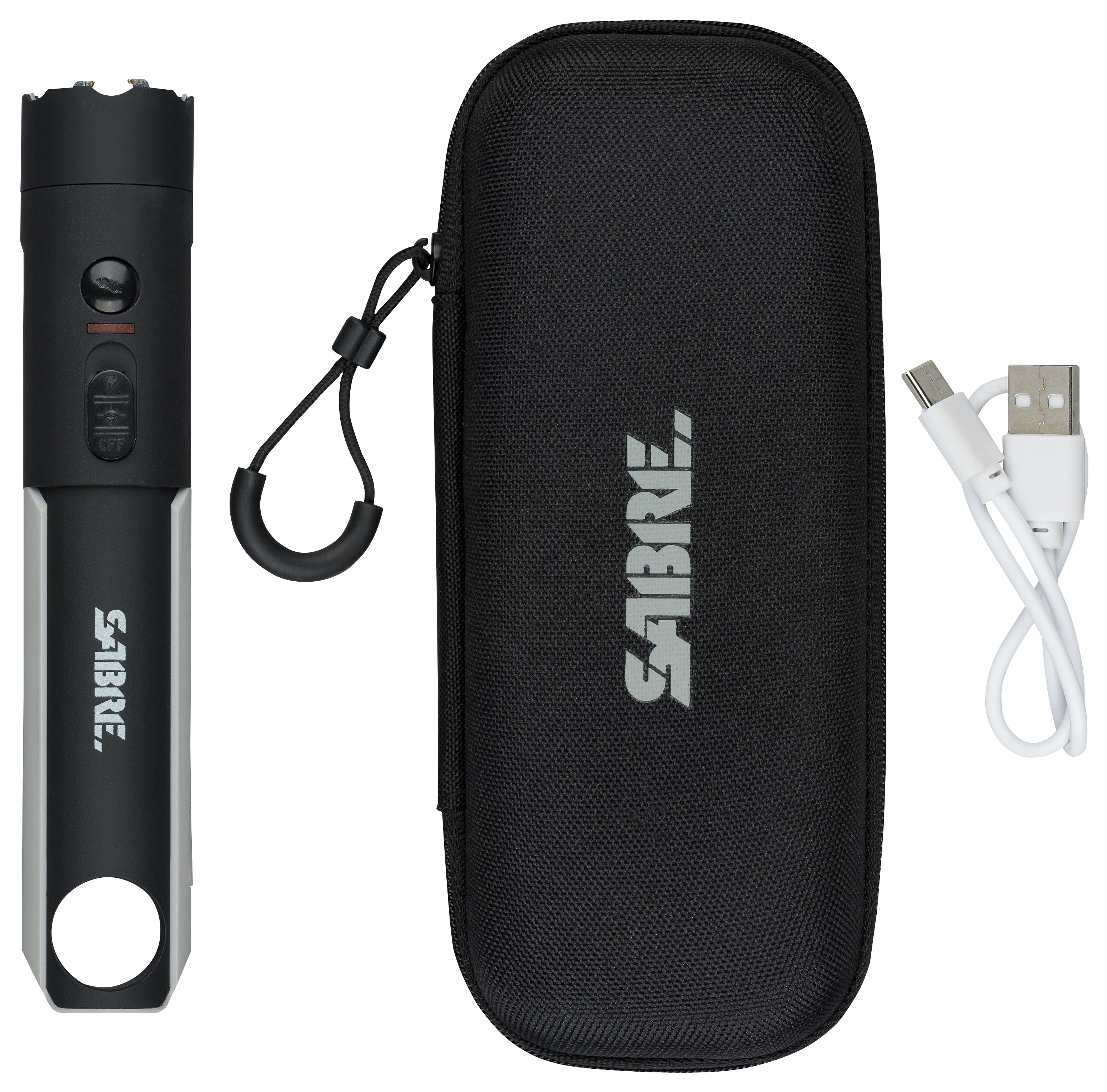 Image of Sabre 2-in-1 Stun Gun with 200-Lumen LED Flashlight