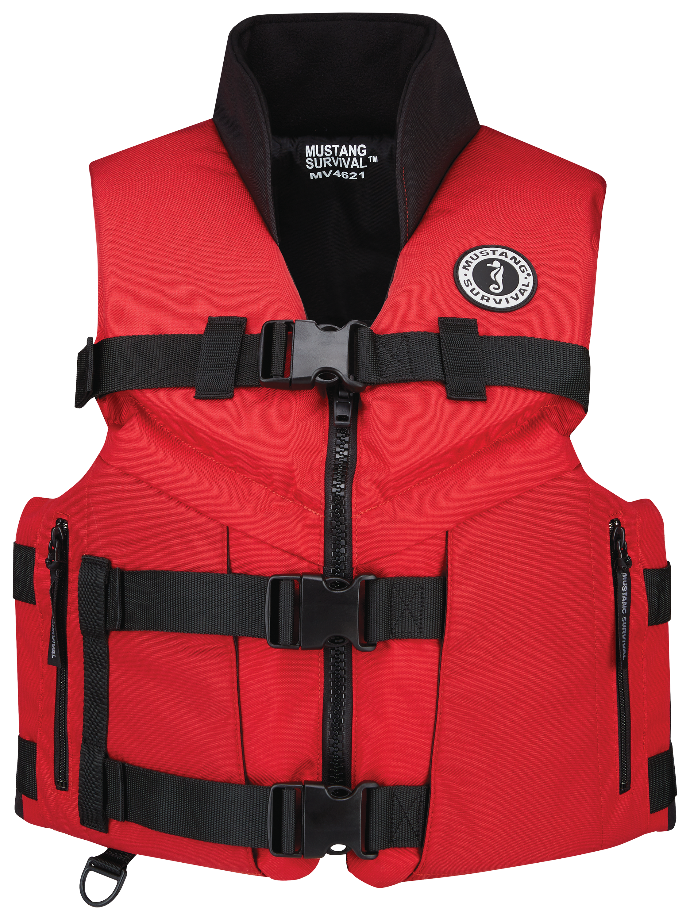 Image of Mustang Survival ACCEL100 Fishing Life Jacket - Red/Black - M