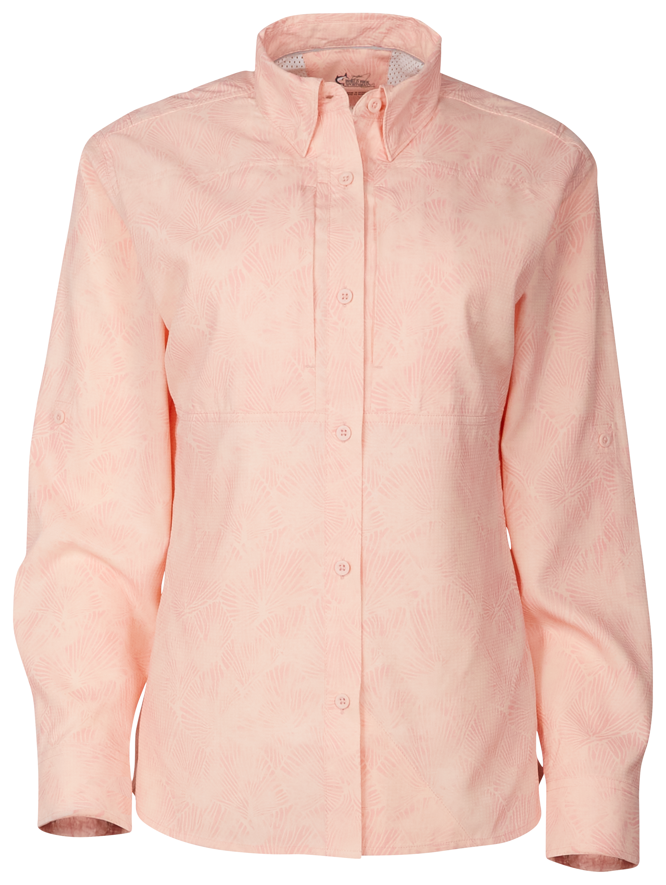 Image of World Wide Sportsman Marina Long-Sleeve Shirt - Tropical Peach Lakes