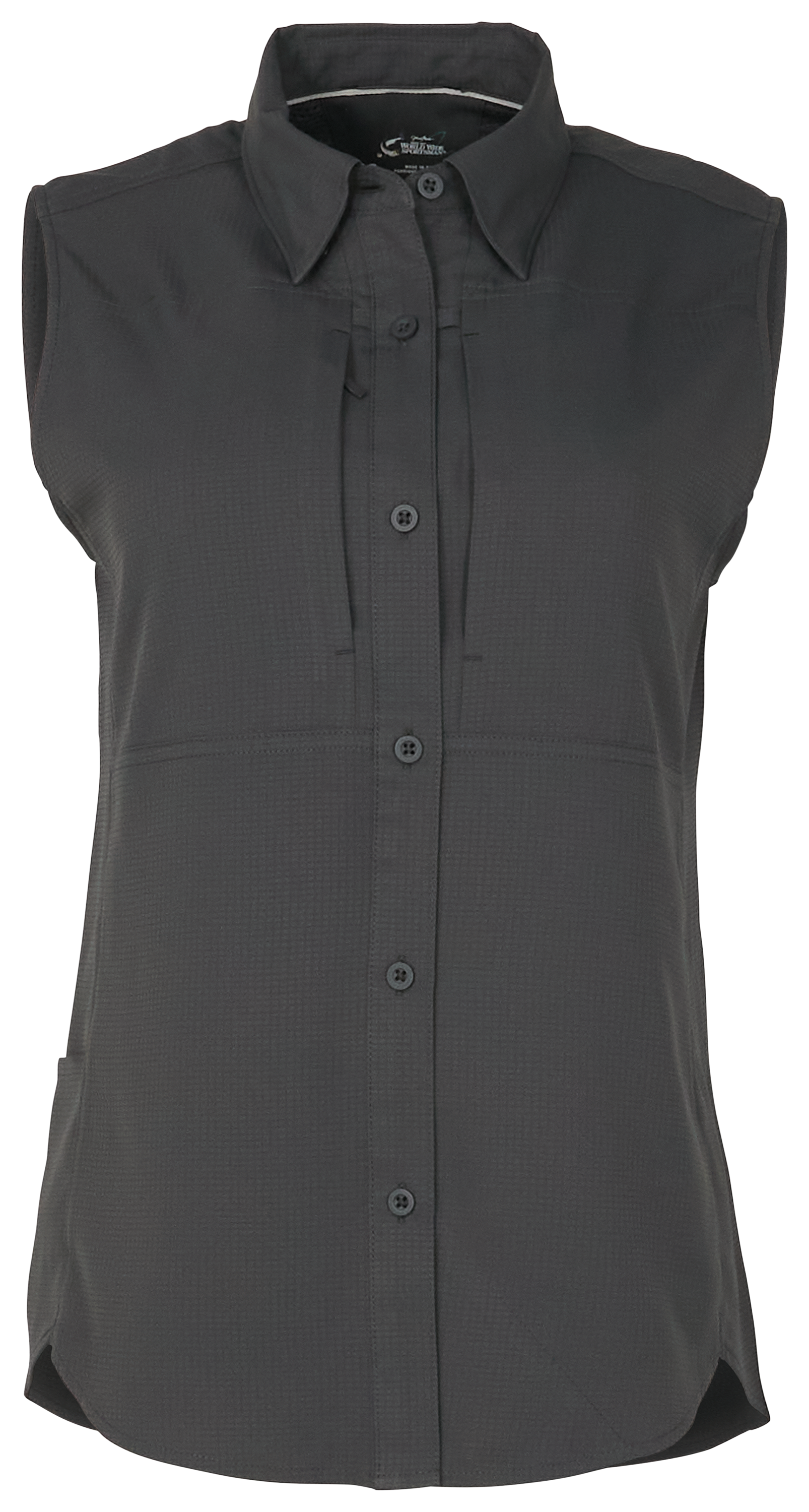 Image of World Wide Sportsman Marina Sleeveless Shirt - Asphalt