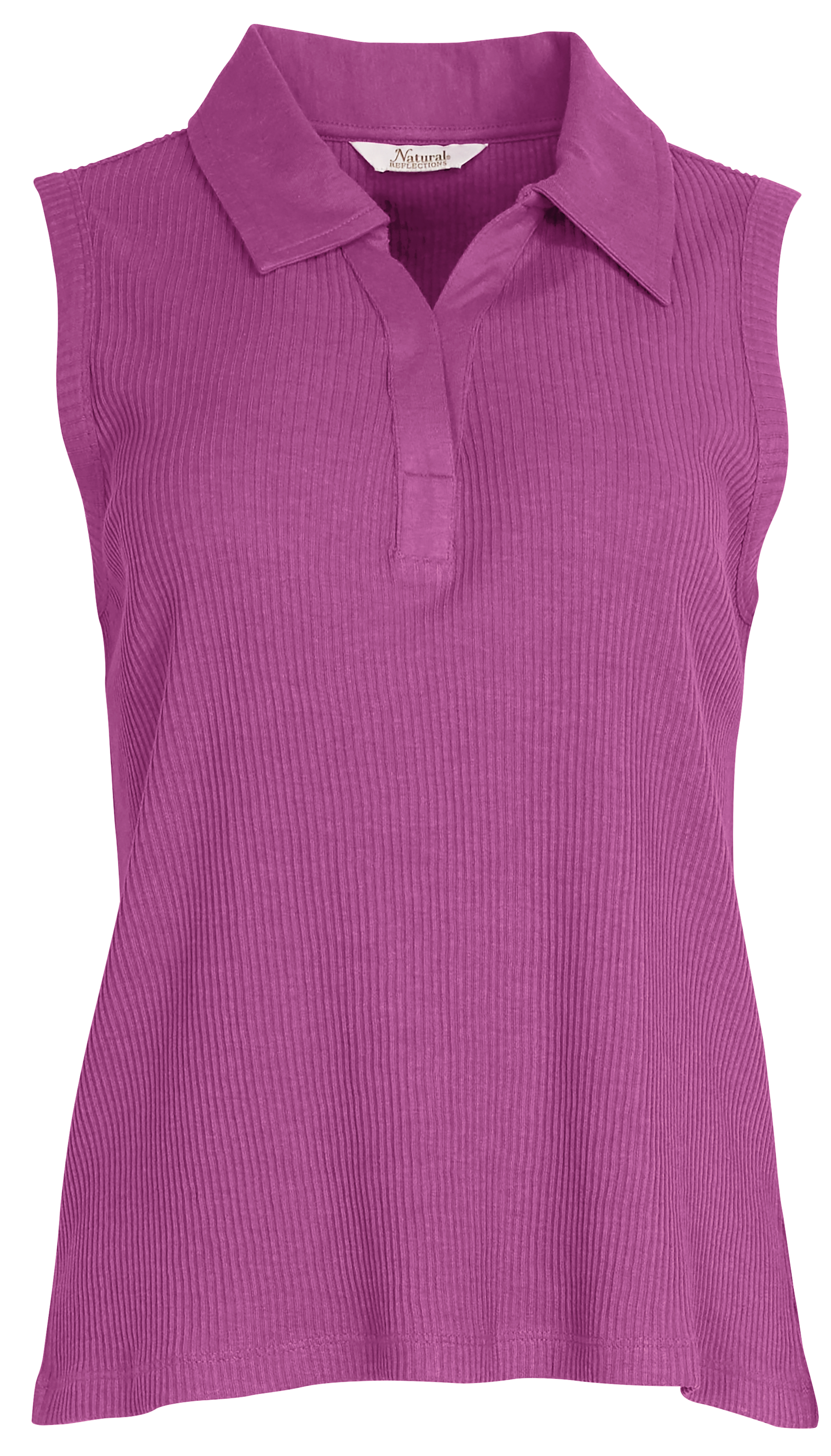 Image of Natural Reflections Blue Ridge Polo Tank Top - Radiant Orchid