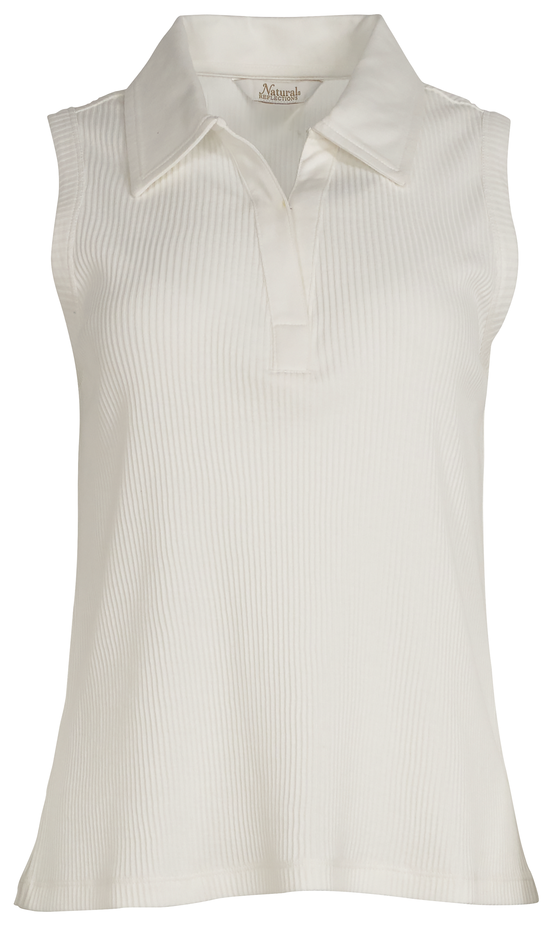 Image of Natural Reflections Blue Ridge Polo Tank Top - Blanc De Blanc