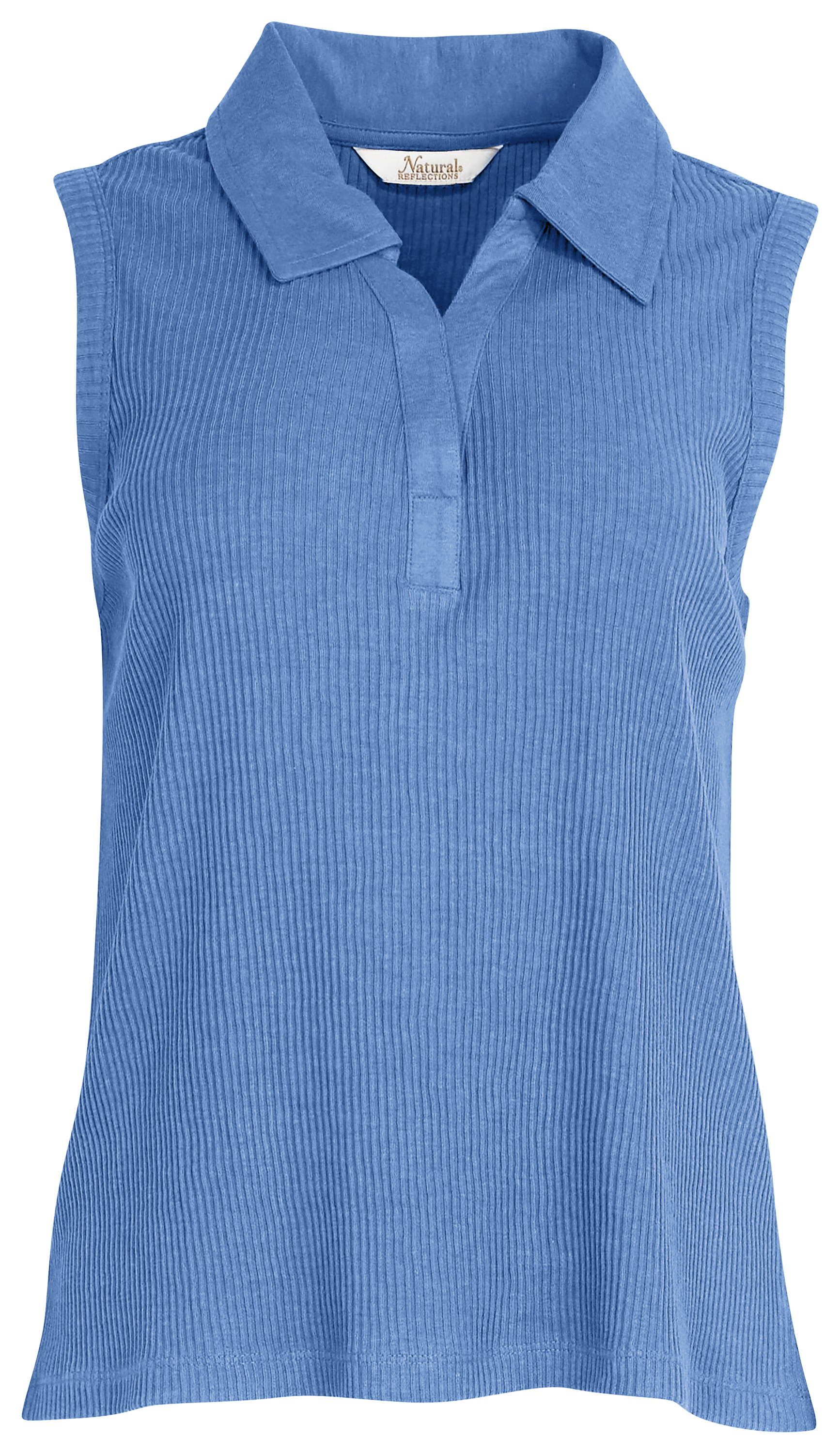 Image of Natural Reflections Blue Ridge Polo Tank Top - Riviera