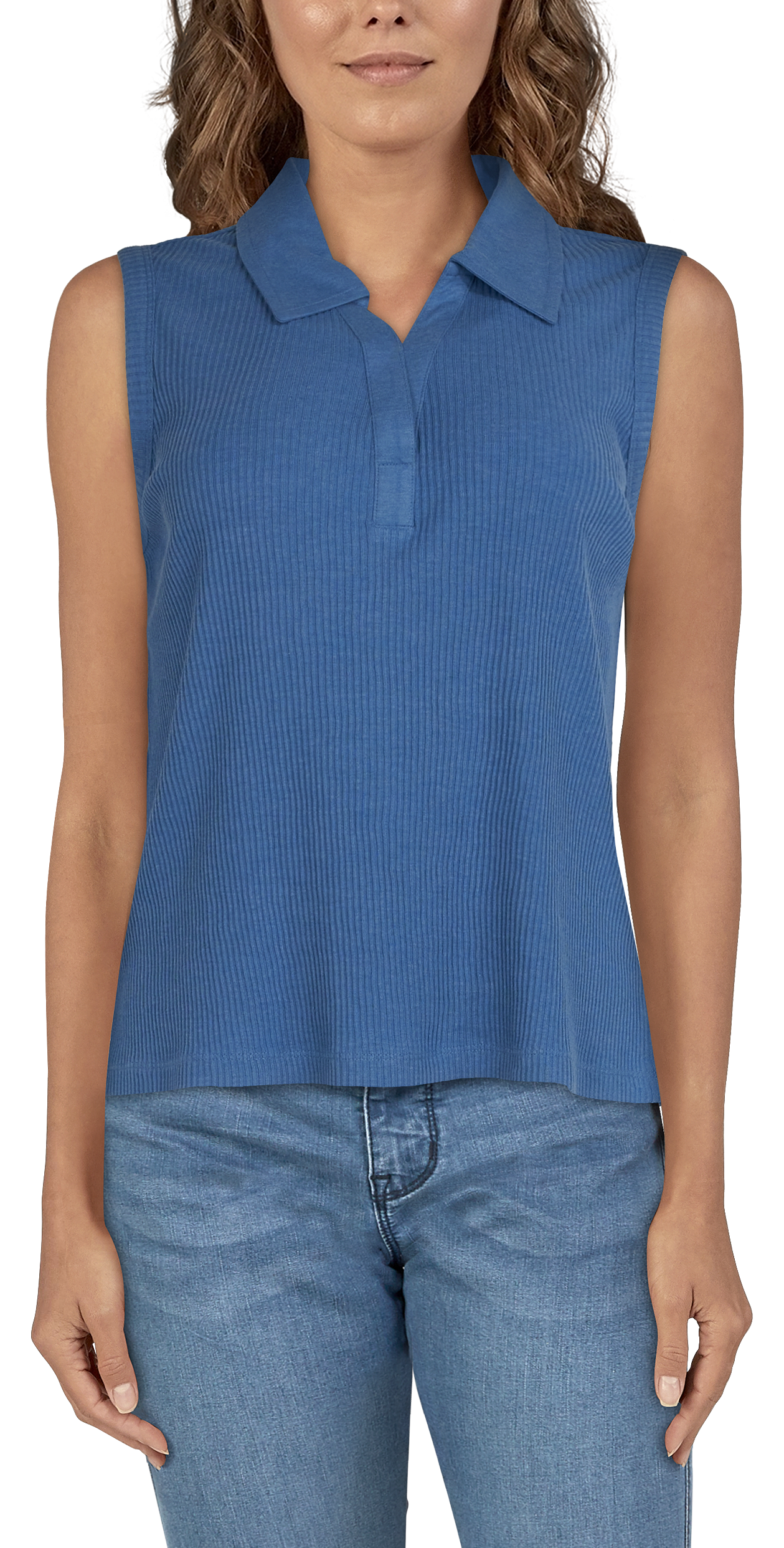 NATURAL REFLECTIONS Blue Ridge Polo Tank Top