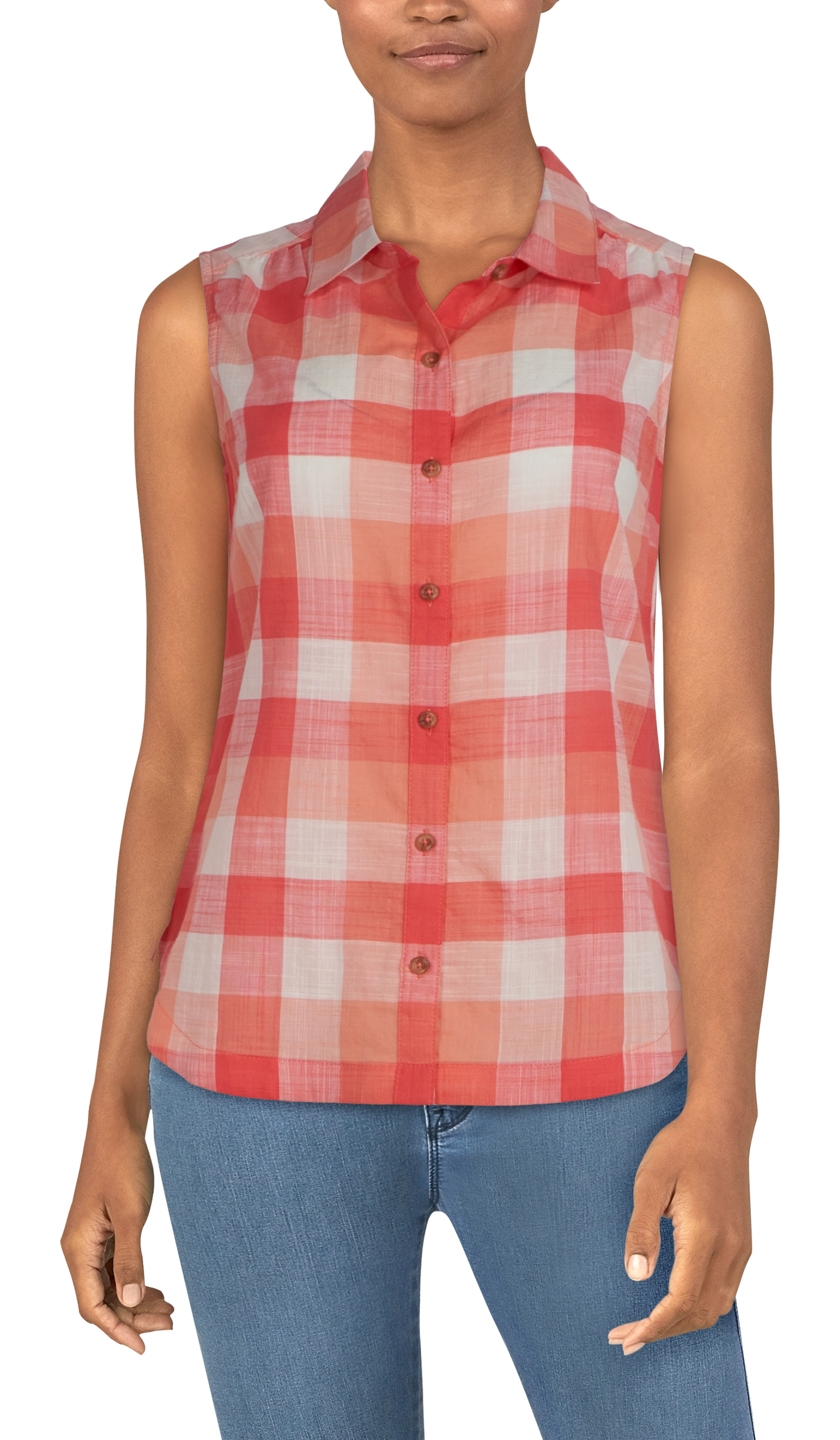 NATURAL REFLECTIONS Meadowlands Button-Up Sleeveless Shirt