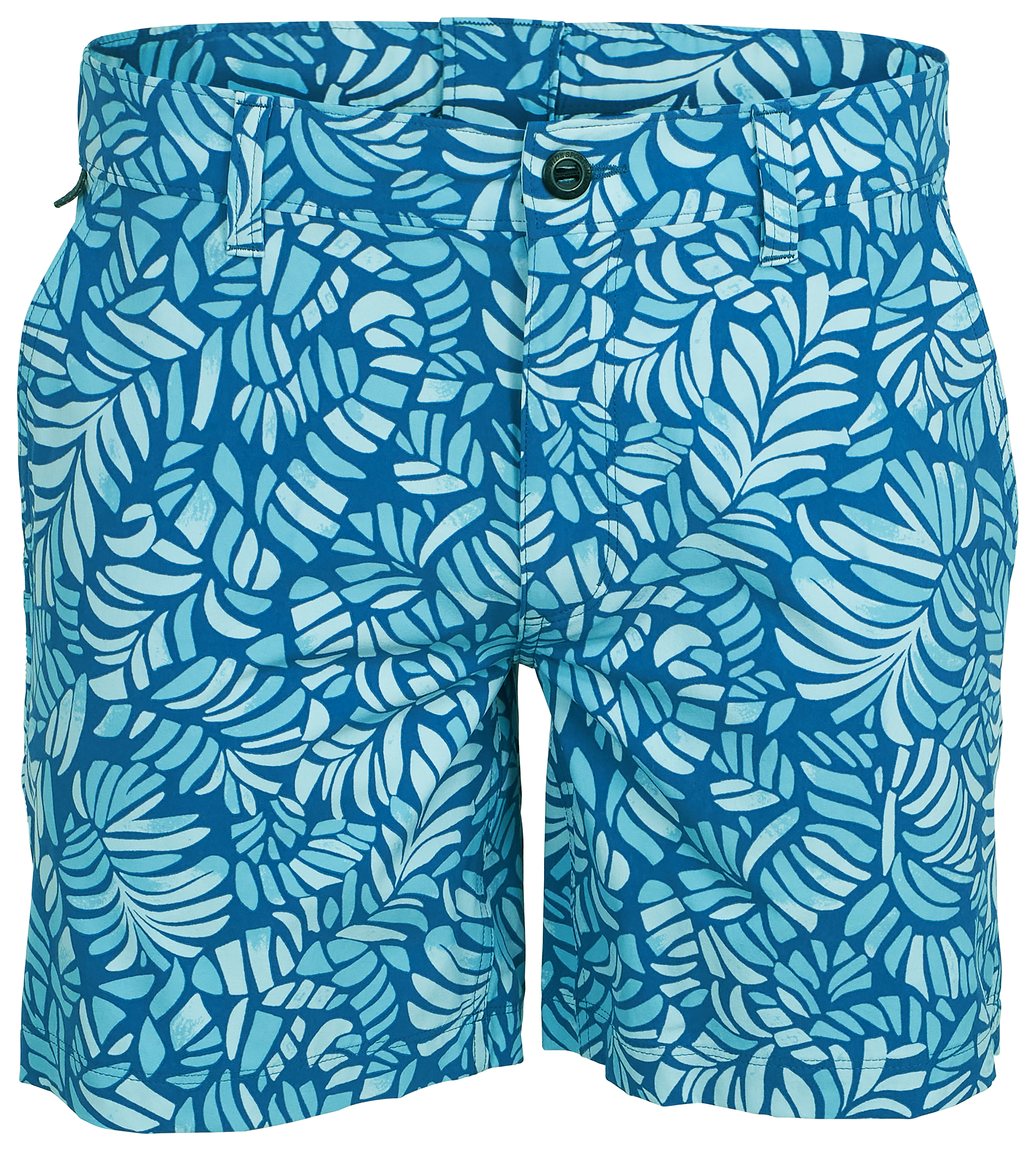 Image of "World Wide Sportsman Shoreline 7"" Shorts - New Palms Dark Blue"