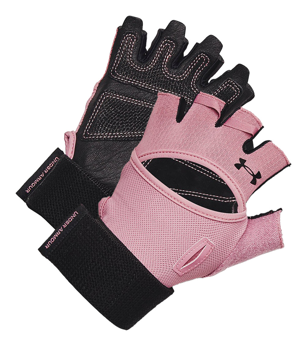Image of Under Armour Weightlifting Gloves for Ladies - Pink Elixir/Black - M