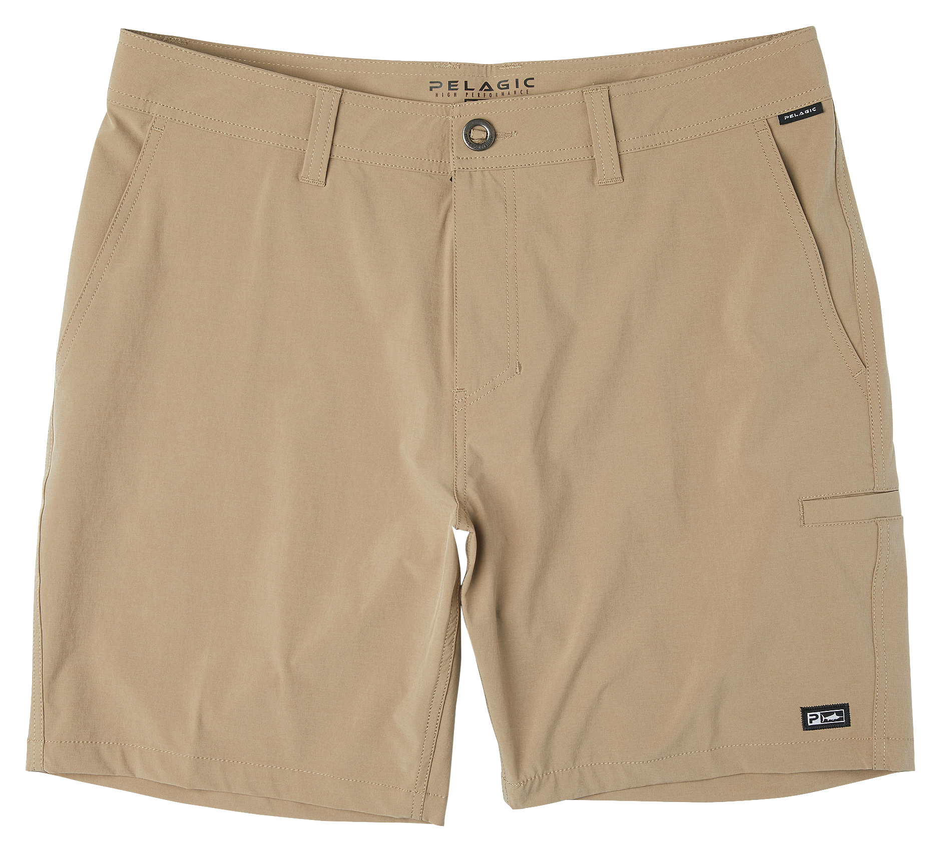 Image of "Pelagic Mako 20"" Hybrid Shorts - Dark Khaki"