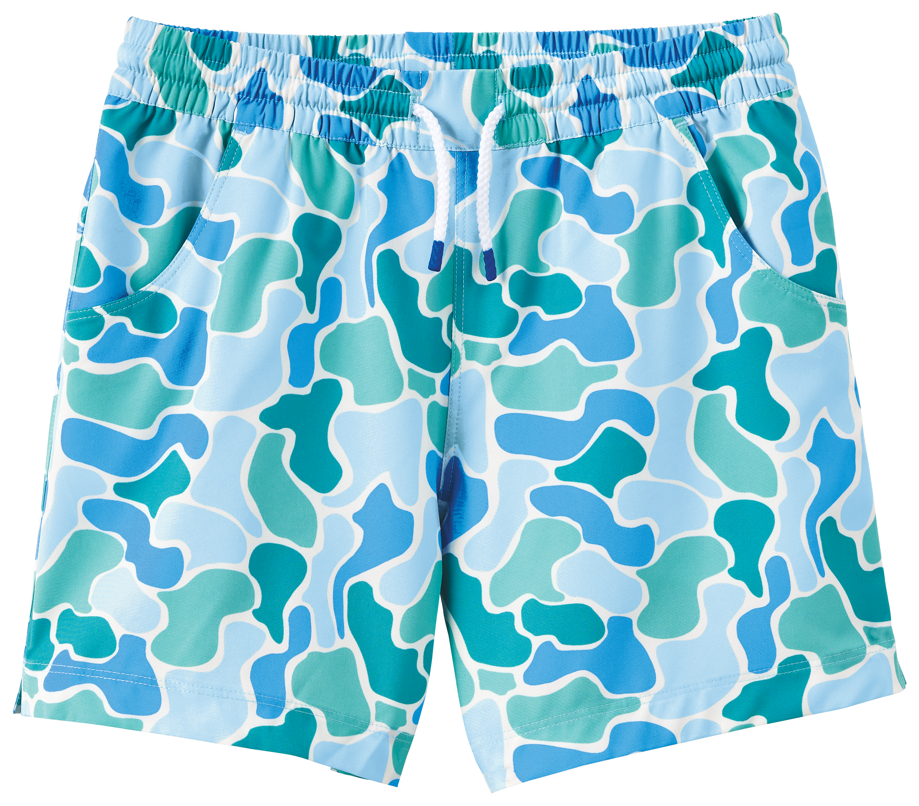 World Wide Sportsman Charter Shorts for Kids - Abstract Agua Camo - S