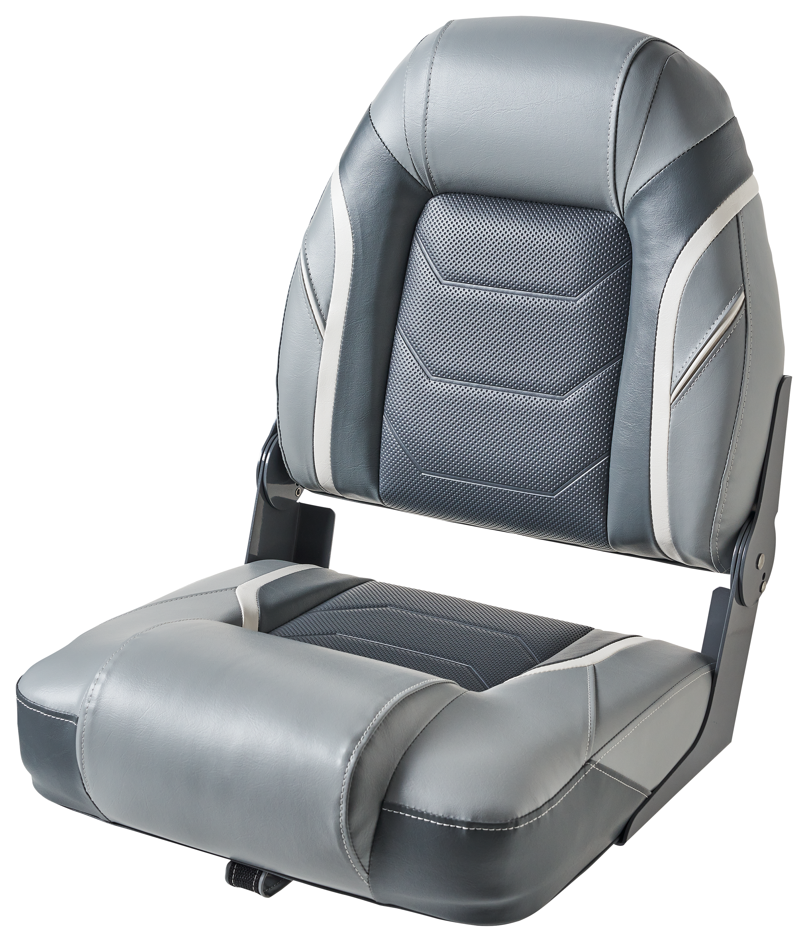 Image of Bass Pro Shops Pro Qualifier Boat Seat - Charcoal/White