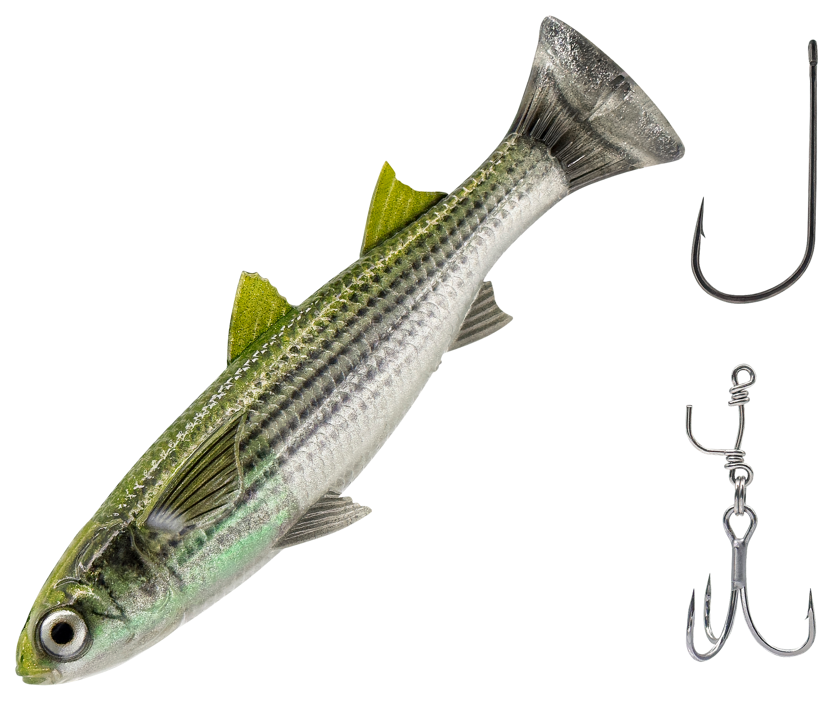 Image of Savage Gear 3D LT Mullet - Green Silver Mullet - 6'' - 2 oz.
