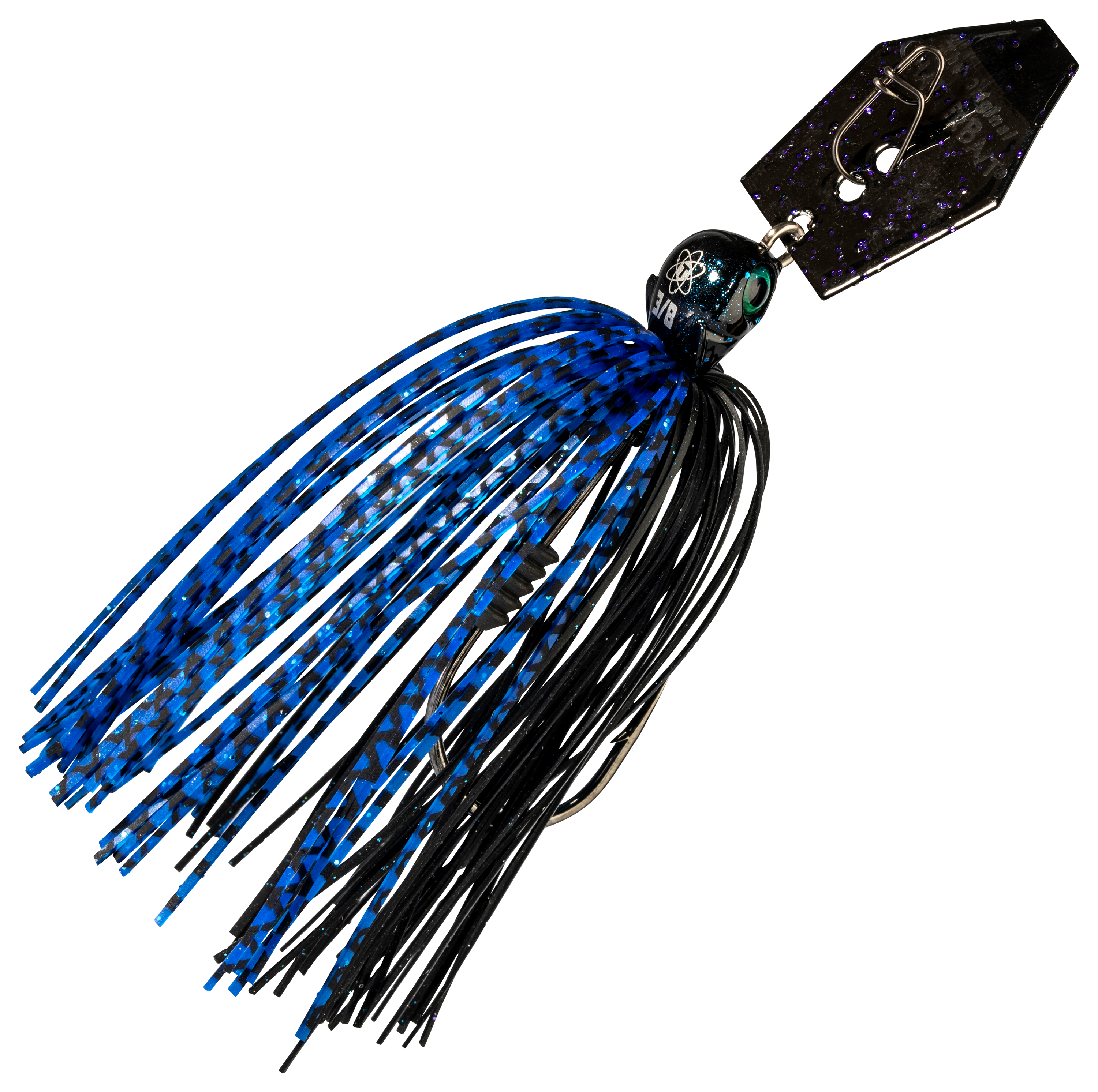 Image of Z-Man Tungsten ChatterBait Elite EVO Jig - Black/Blue - 3/8 oz.