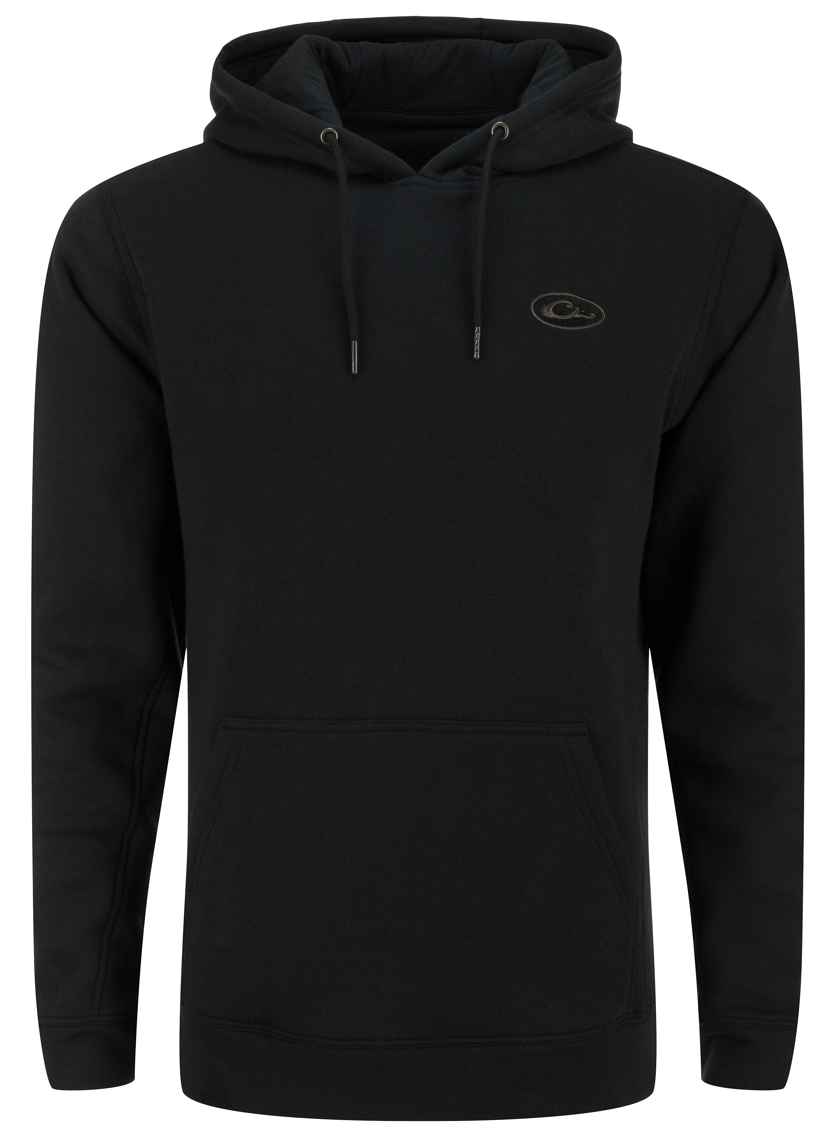 DRAKE The Three End Solid Hoodie, Color: Caviar Black, Size: L (DS2295-CAB-3)