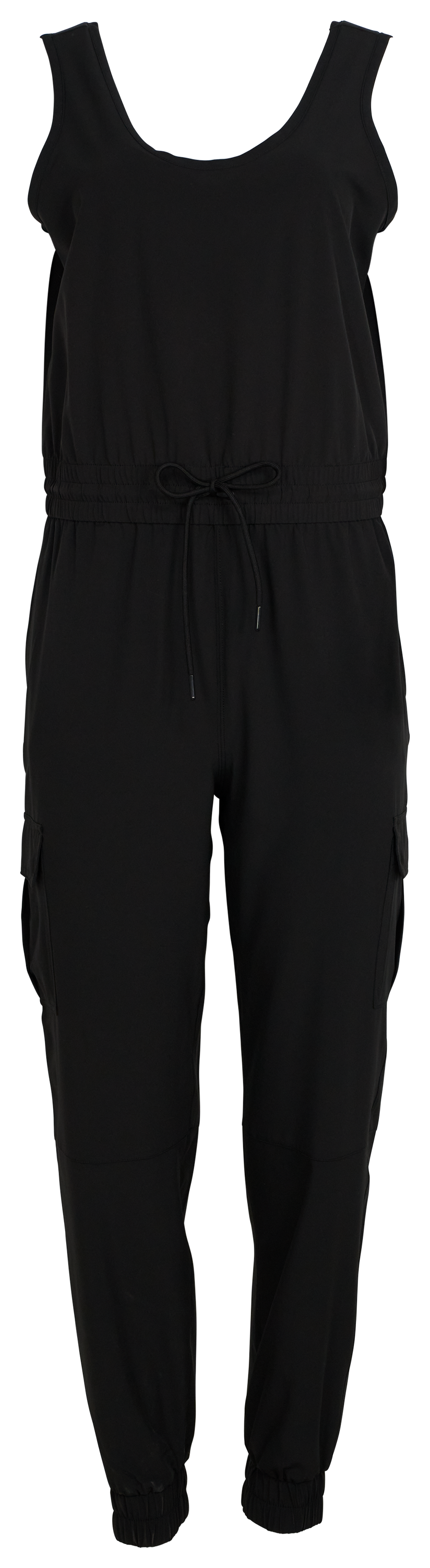Image of Natural Reflections Stretch Cargo Jumpsuit - Moonless Night