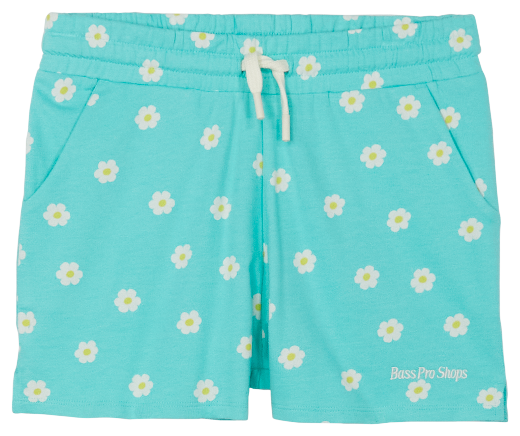Image of Bass Pro Shops Logo Drawstring Shorts for Kids - Cockatoo Flower