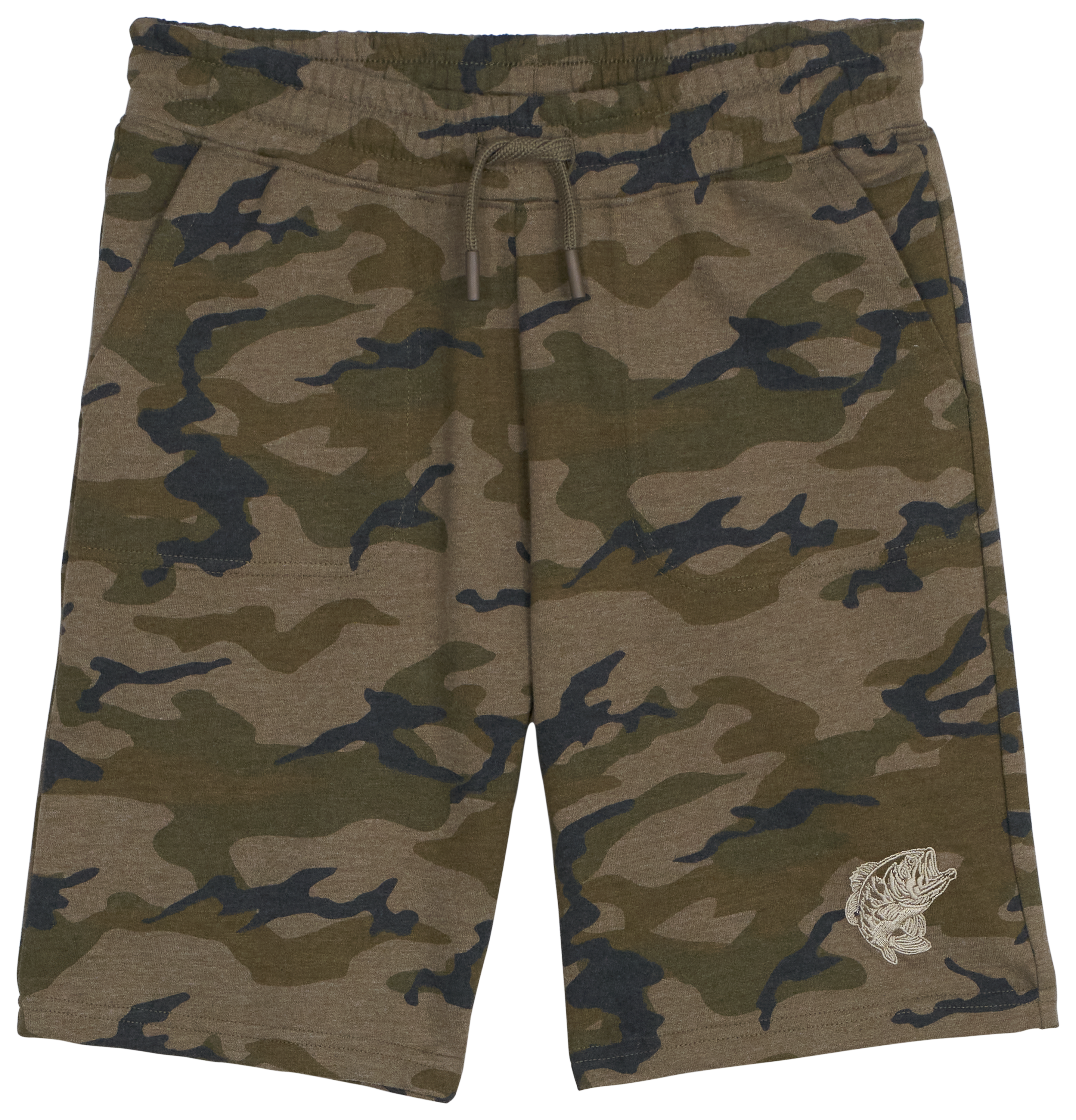 Image of Bass Pro Shops Logo Shorts for Kids - Green Camo