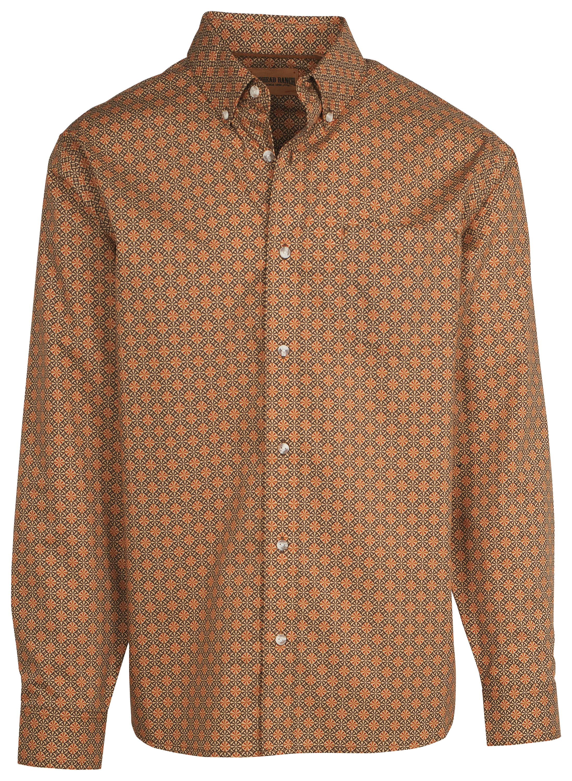 Image of RedHead Ranch Rifle Falls Wrinkle-Free Button-Down Long-Sleeve Shirt - Meerkat