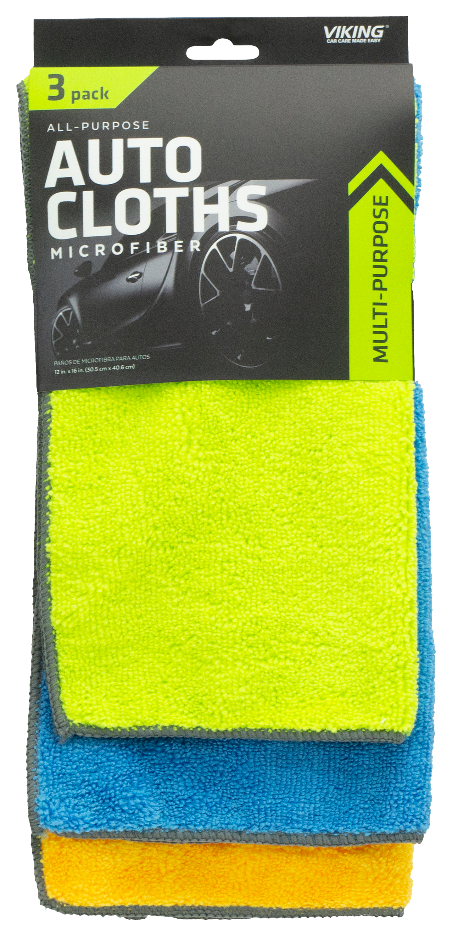 Image of Viking Microfiber Auto Cloths 3-Pack