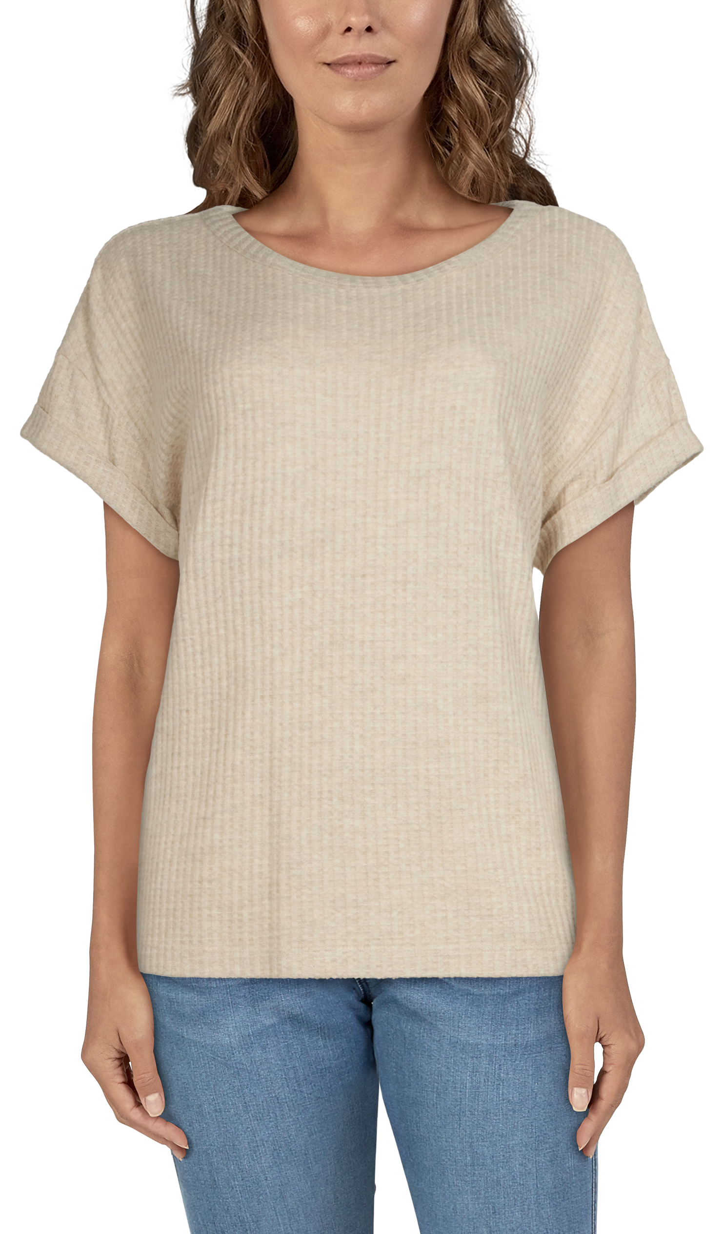 Natural Reflections Brush Creek Waffle Short-Sleeve T-Shirt for Ladies