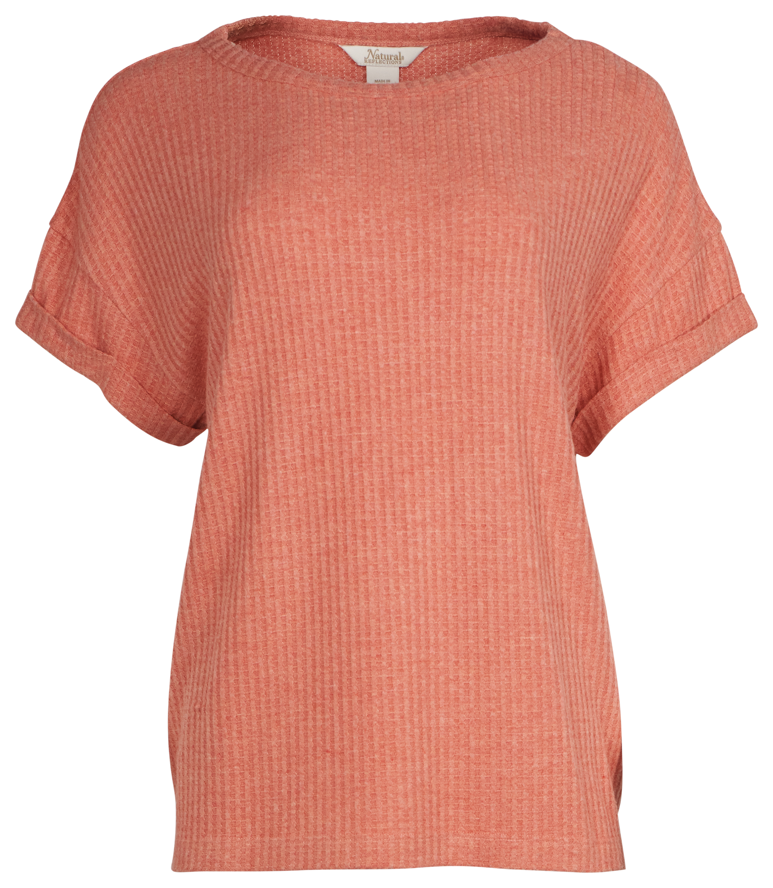 Image of Natural Reflections Brush Creek Waffle Short-Sleeve T-Shirt - Tawny Orange Heather