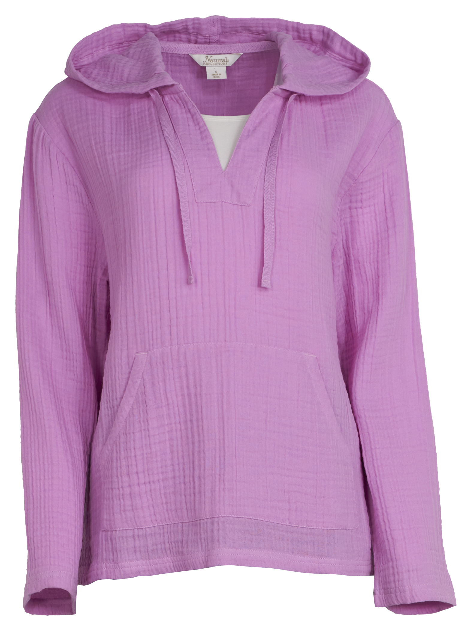 Image of Natural Reflections Double Cloth Baja Hoodie - Orchid