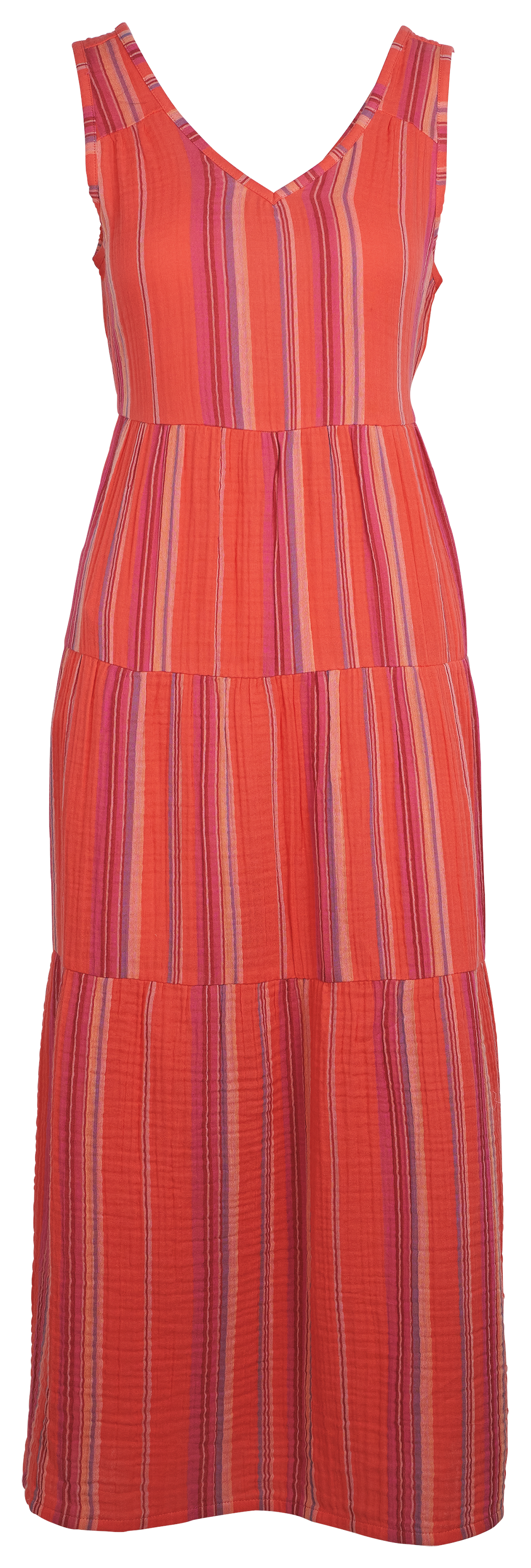 Image of Natural Reflections Tiered Maxi Dress - Dunbarry Stripe