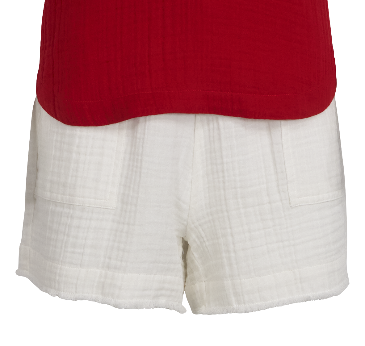 Image of Natural Reflections Double-Cloth Shorts - Blanc De Blanc