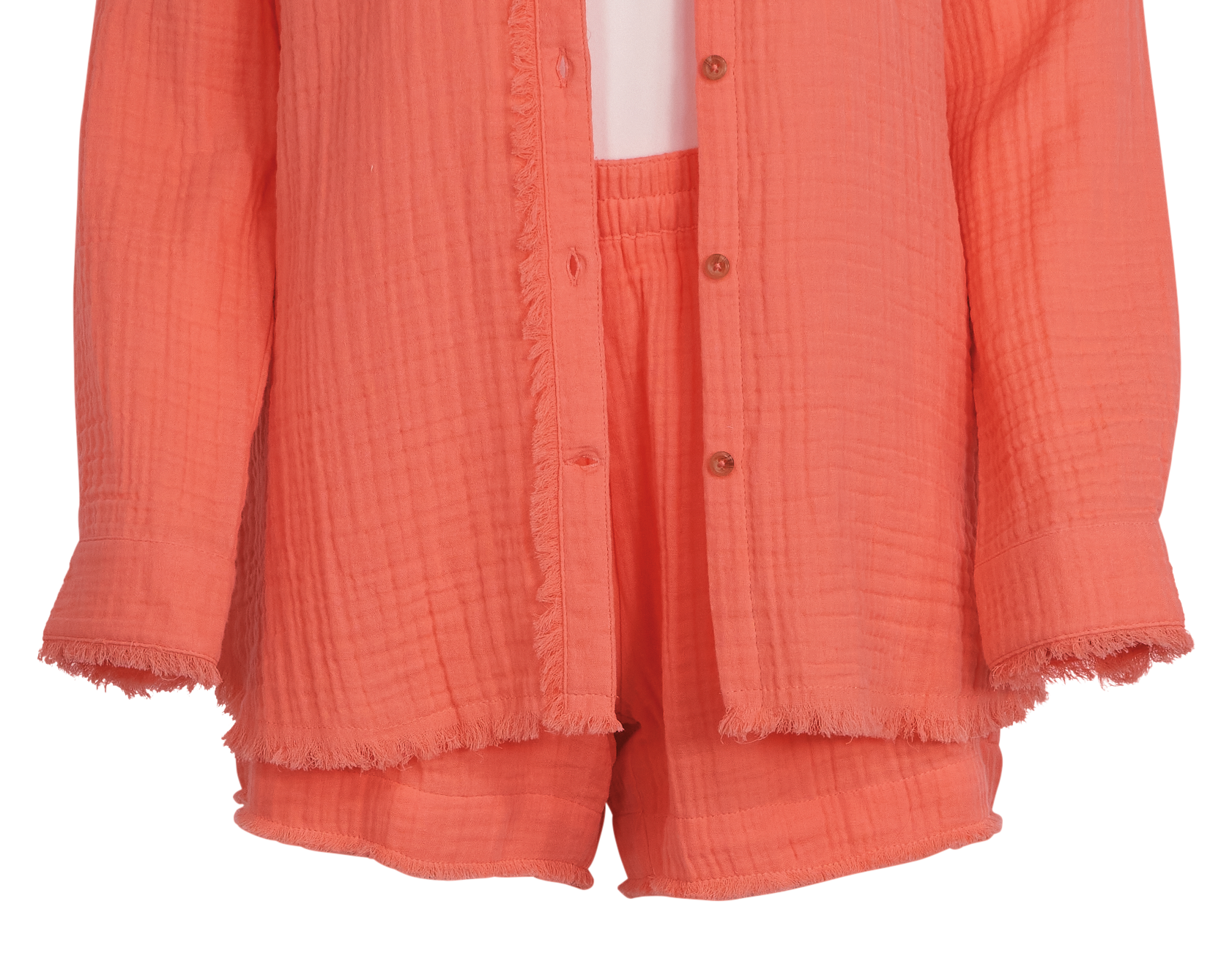 Image of Natural Reflections Double-Cloth Shorts - Desert Flower