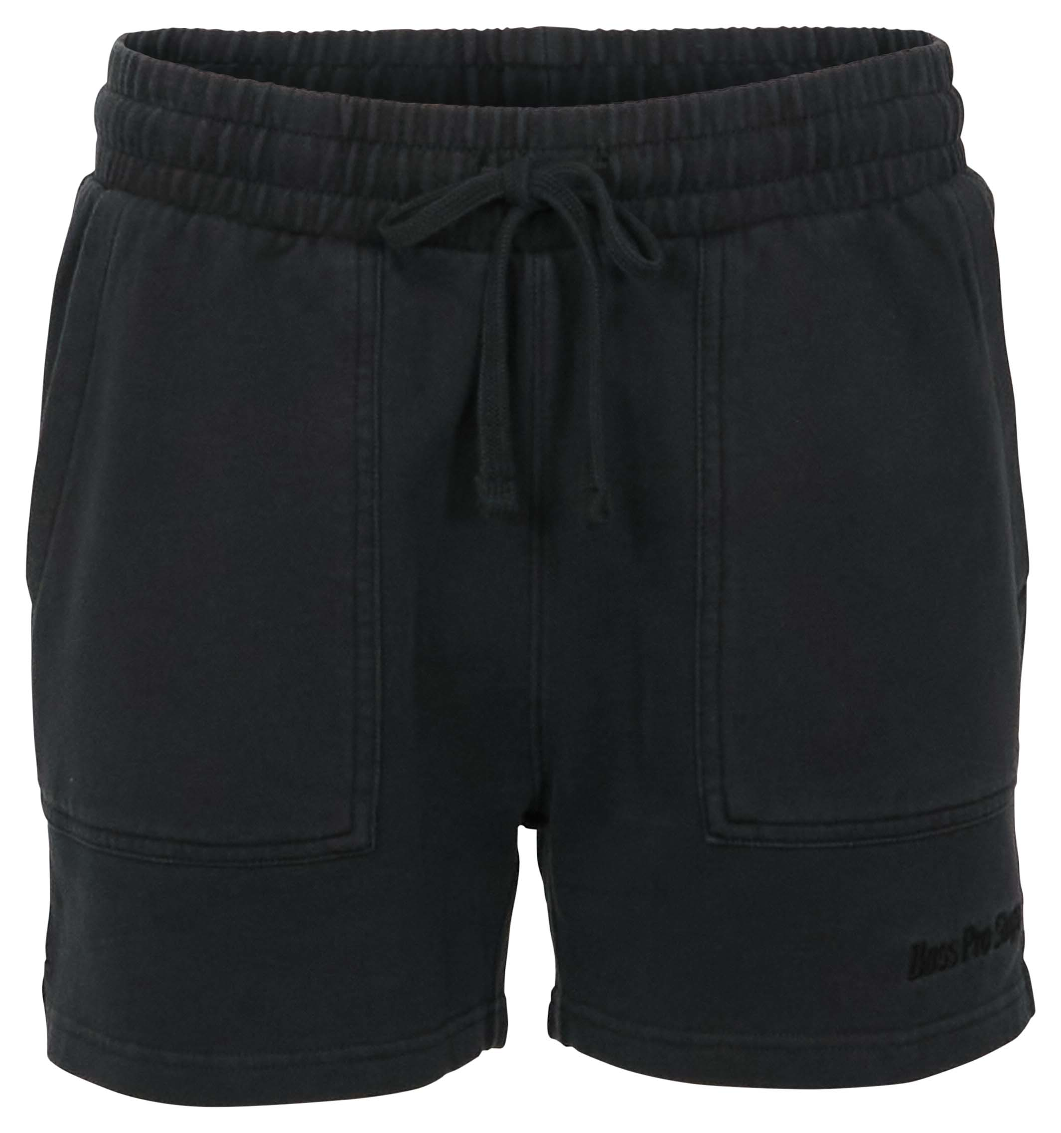 Image of Bass Pro Shops Embroidered Terry Shorts for Ladies - Black - M