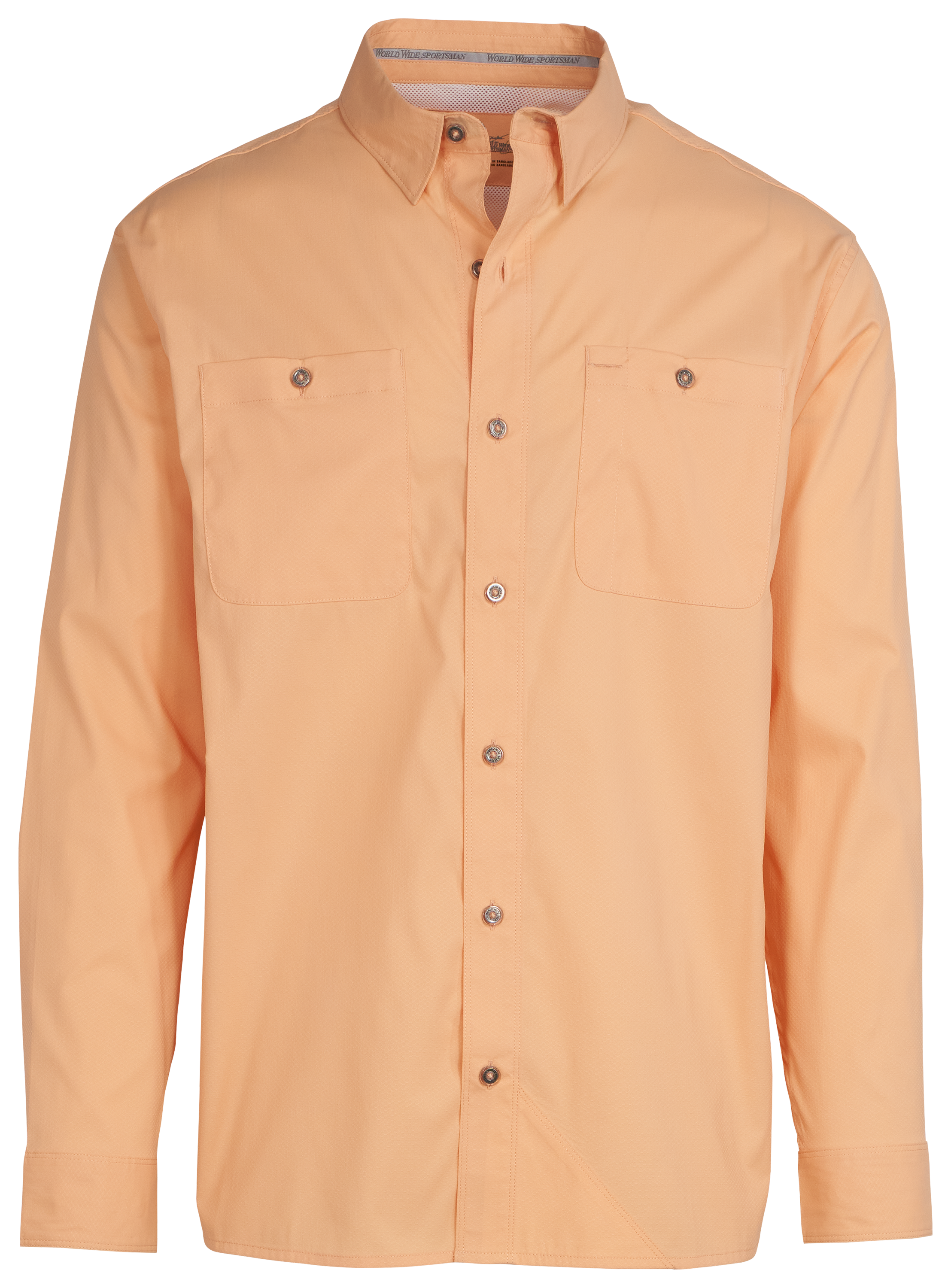 Image of World Wide Sportsman Ultimate Angler Long-Sleeve Button-Down Shirt - Apricot Ice