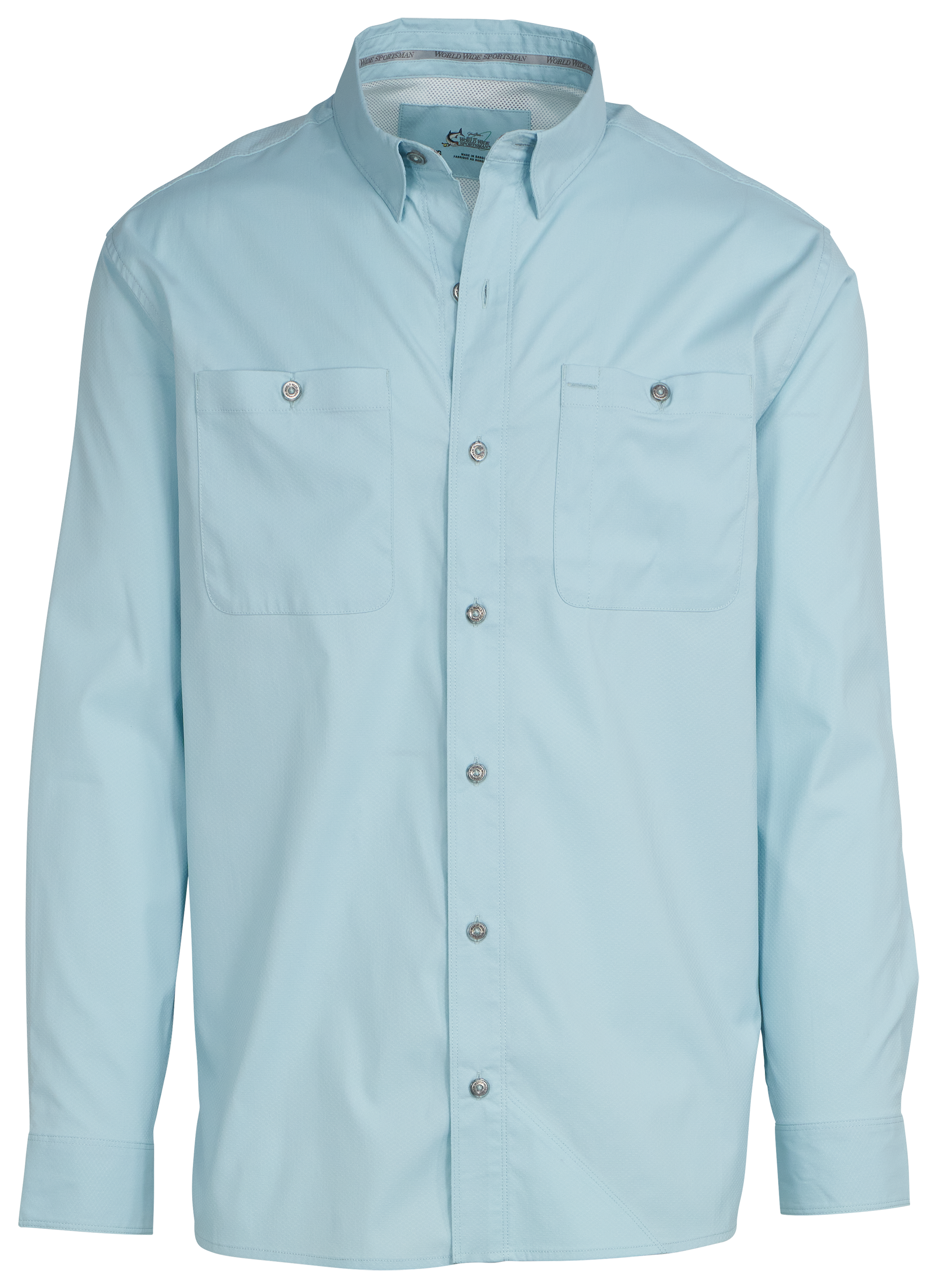 Image of World Wide Sportsman Ultimate Angler Long-Sleeve Button-Down Shirt - Corydallis Blue