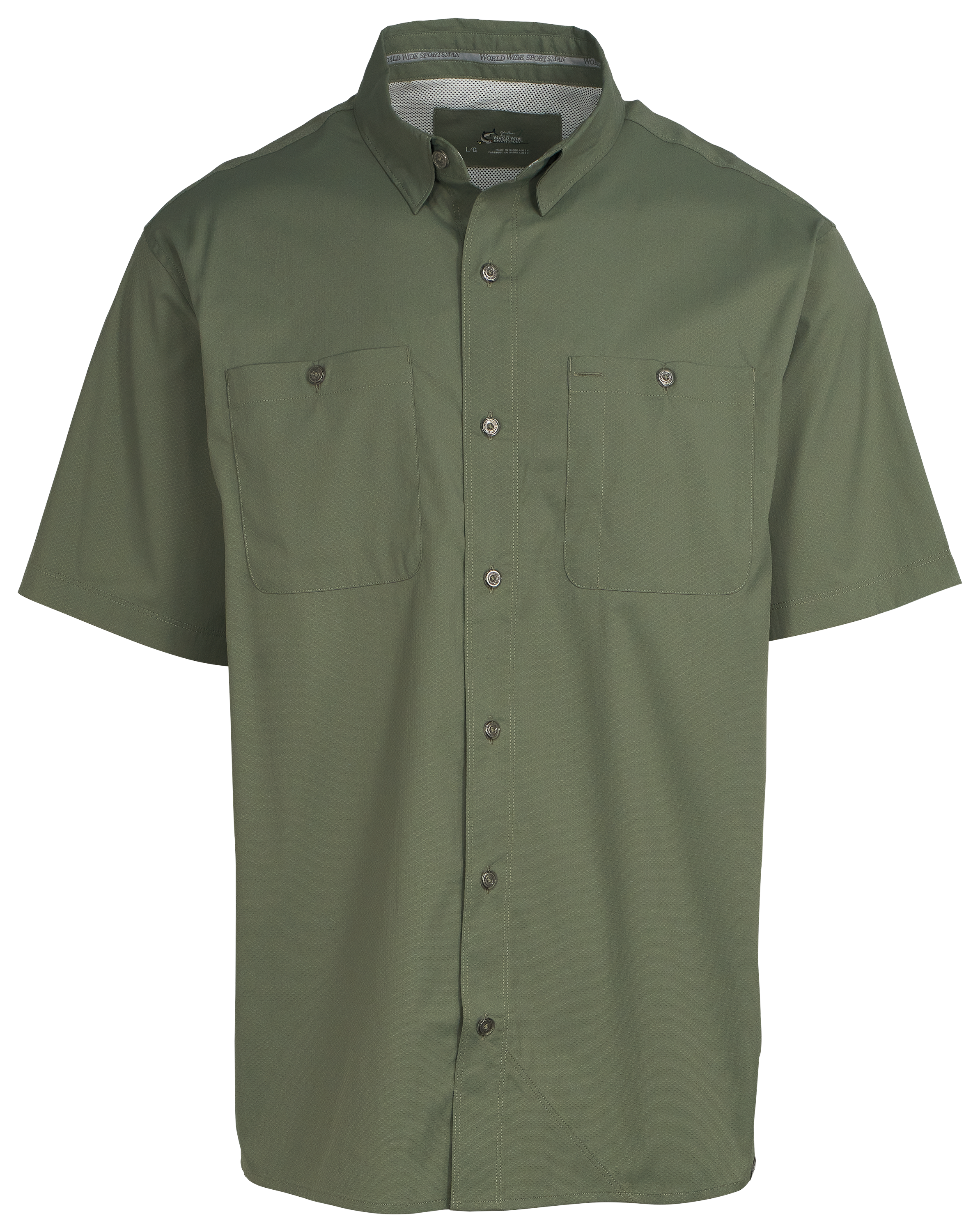 Image of World Wide Sportsman Ultimate Angler Short-Sleeve Button-Down Shirt - Sea Spray