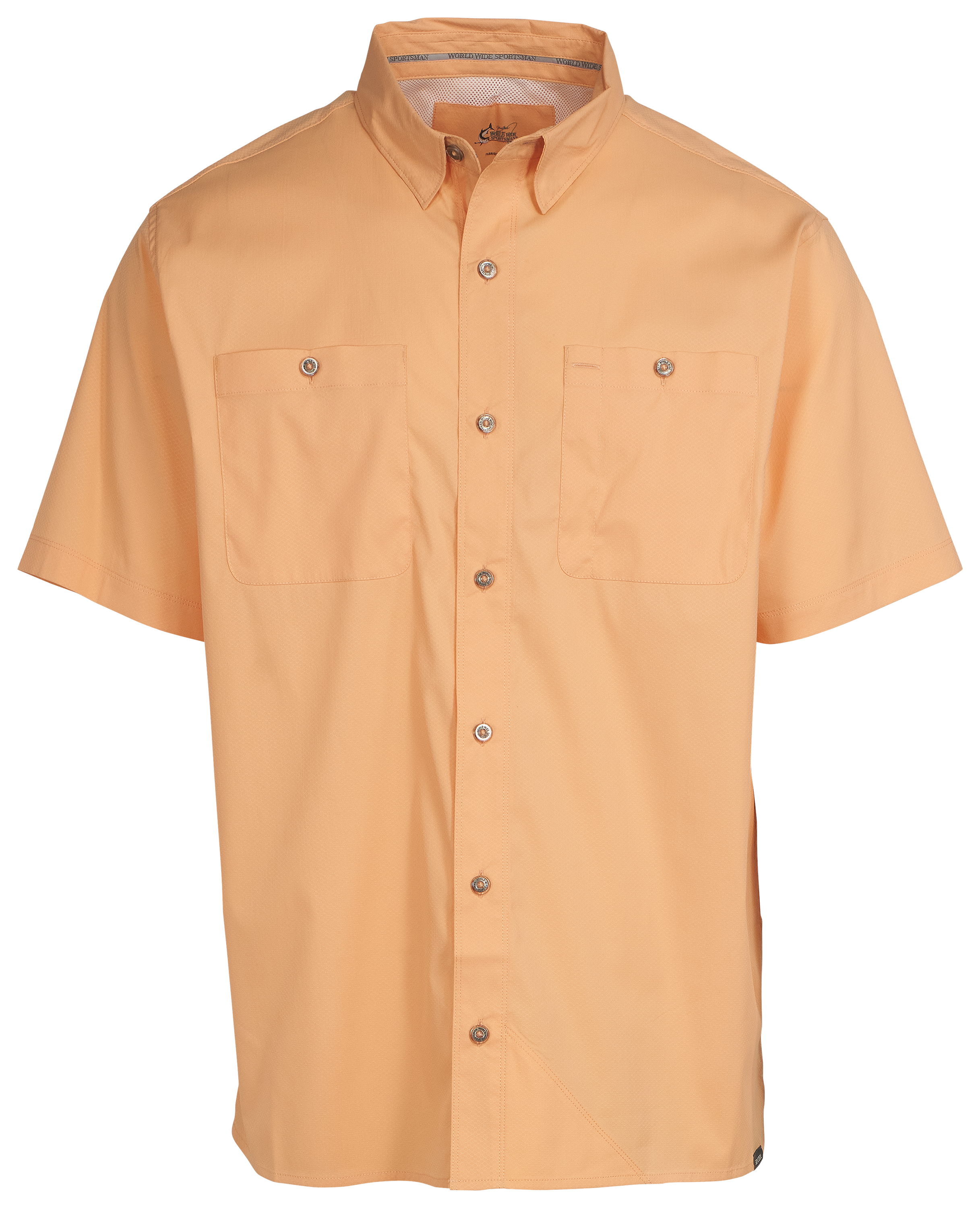 Image of World Wide Sportsman Ultimate Angler Short-Sleeve Button-Down Shirt - Apricot Ice