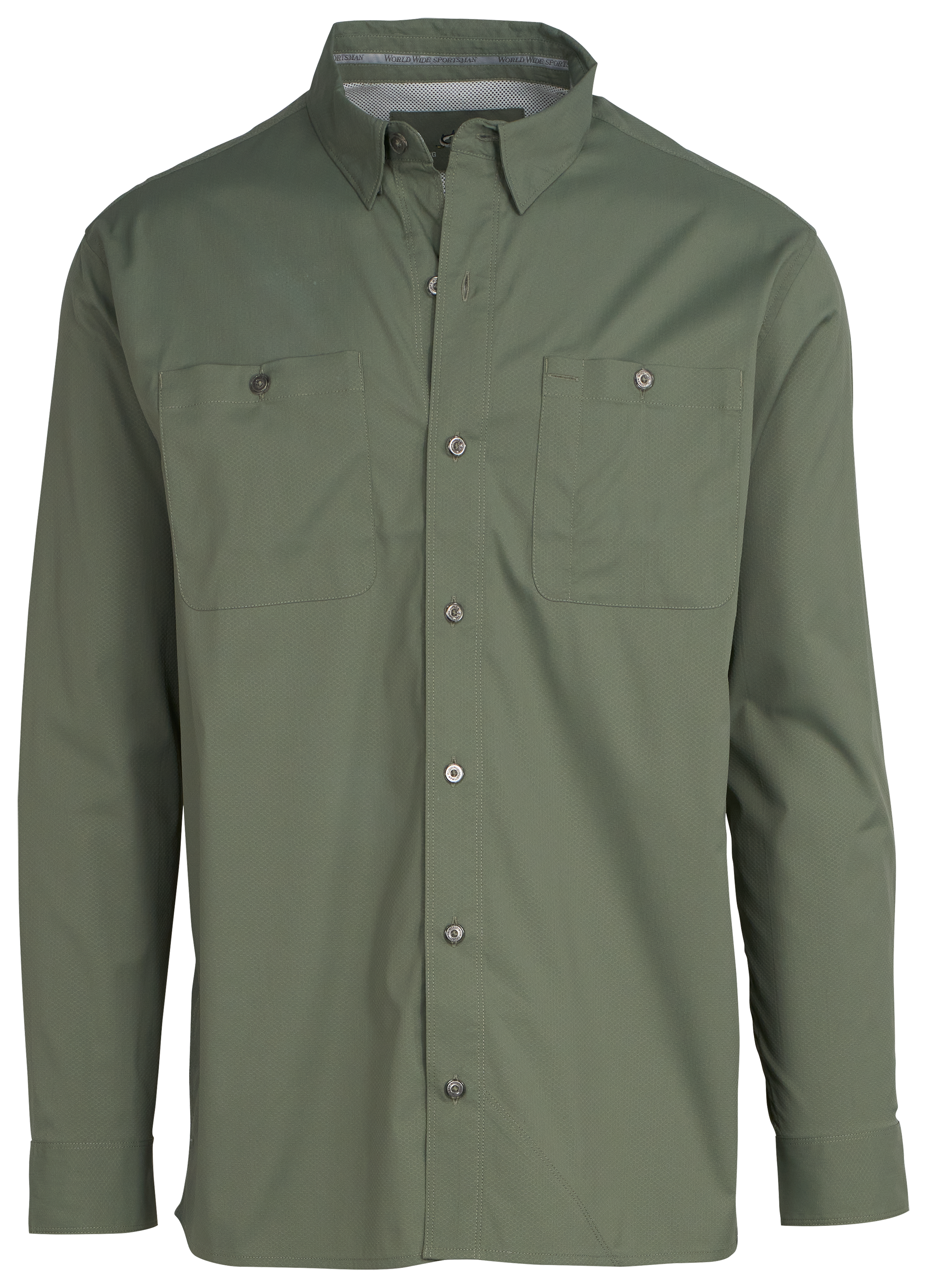 Image of World Wide Sportsman Ultimate Angler Long-Sleeve Button-Down Shirt - Sea Spray