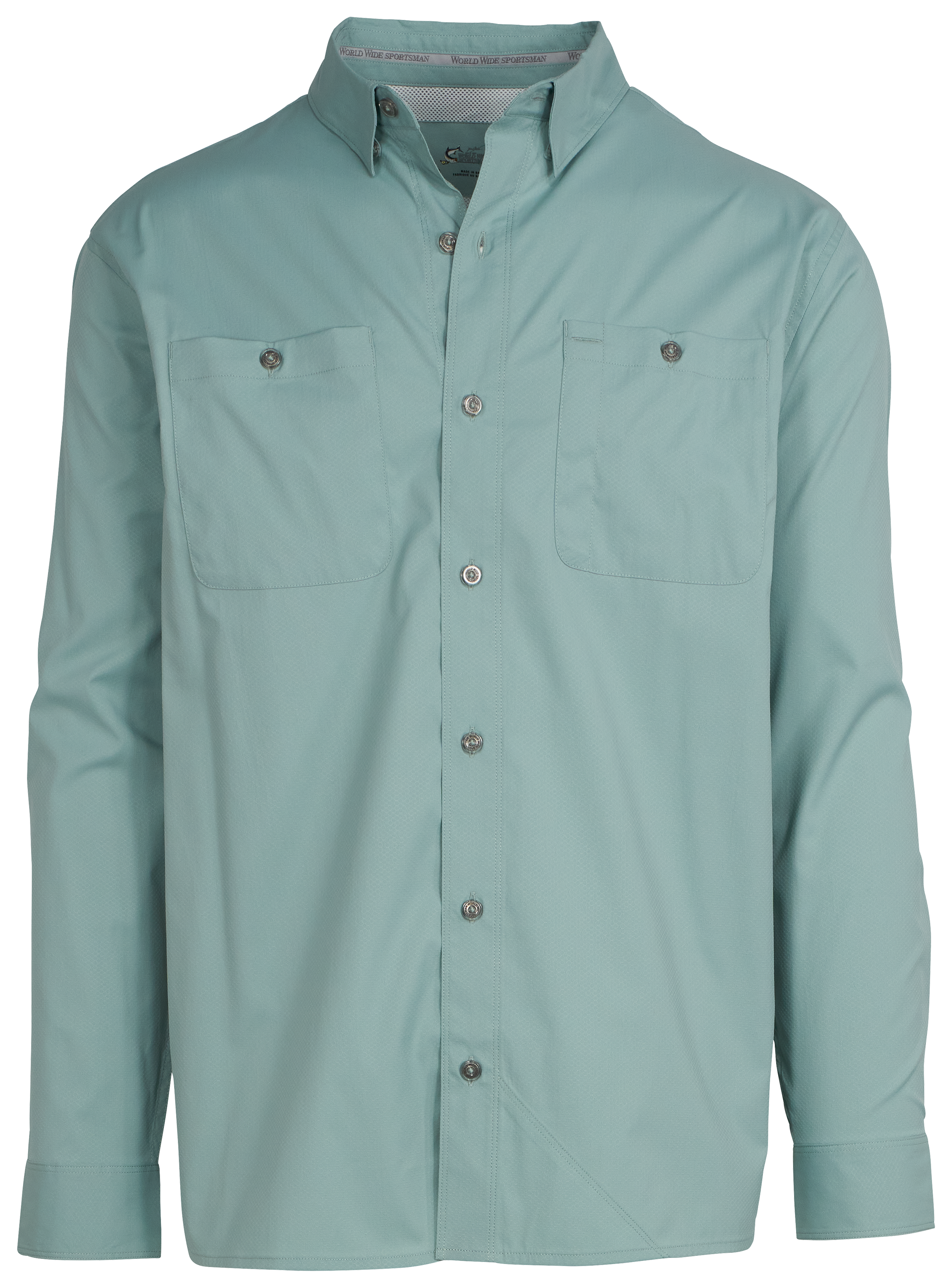 Image of World Wide Sportsman Ultimate Angler Long-Sleeve Button-Down Shirt - Aquifer