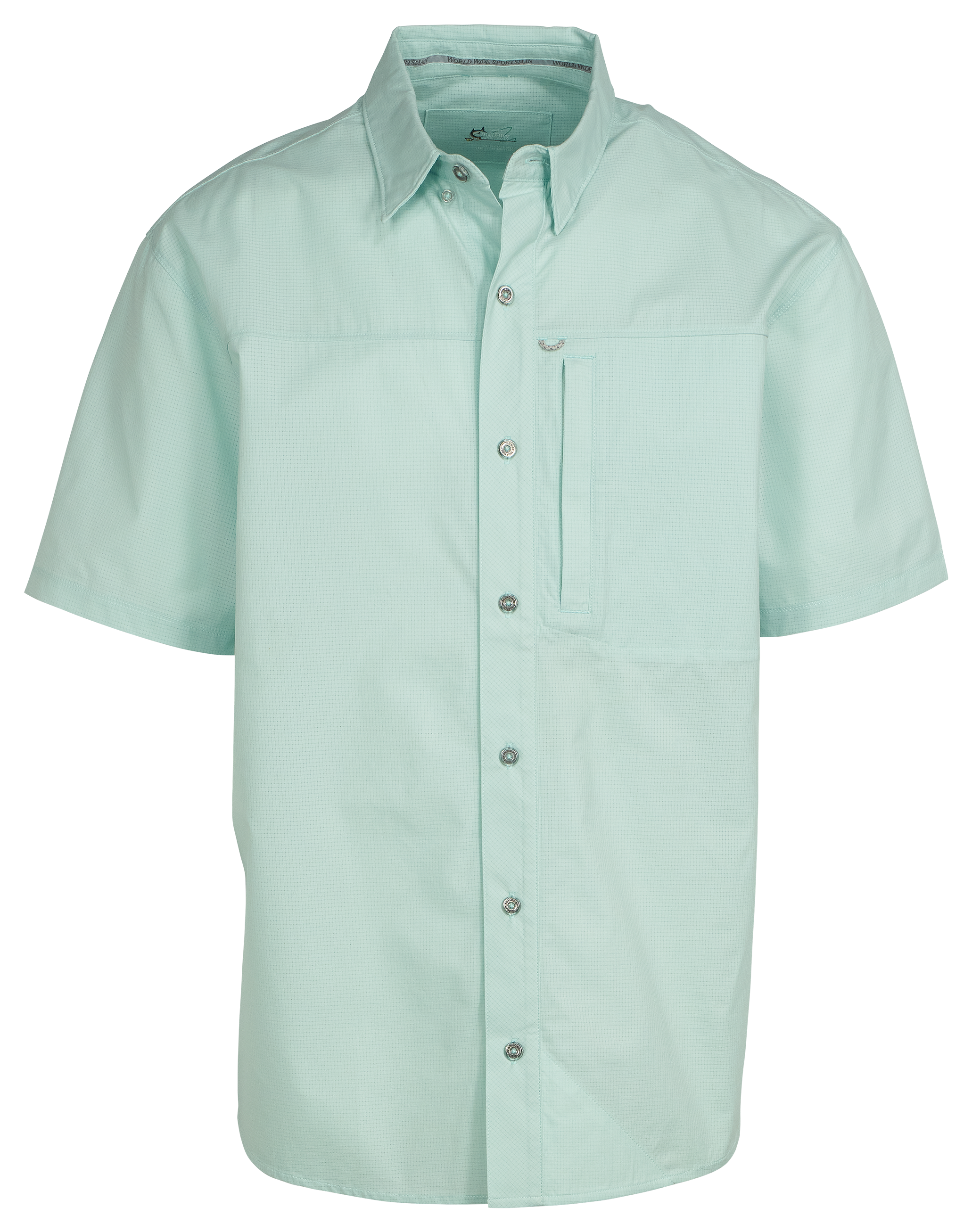 Image of World Wide Sportsman Seacrest Short-Sleeve Button-Down Shirt - Surf Spray