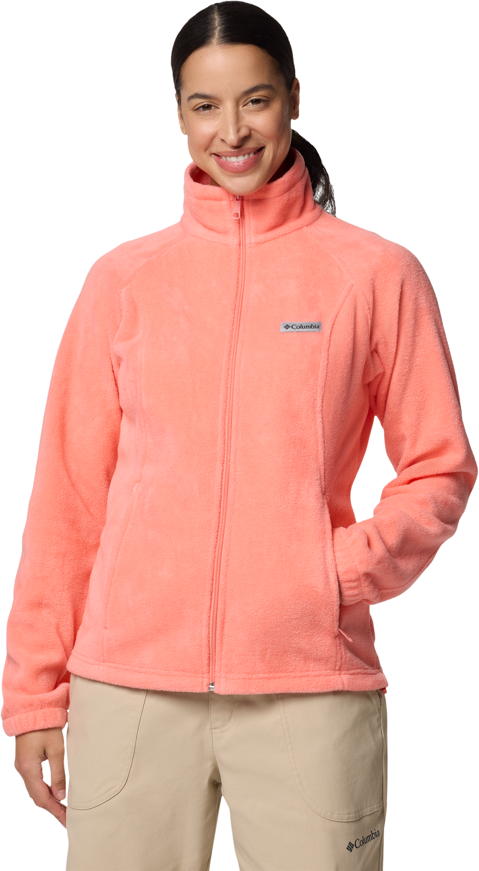 Image of Columbia Benton Springs Full-Zip Fleece Jacket for Ladies - Alpenglow - M