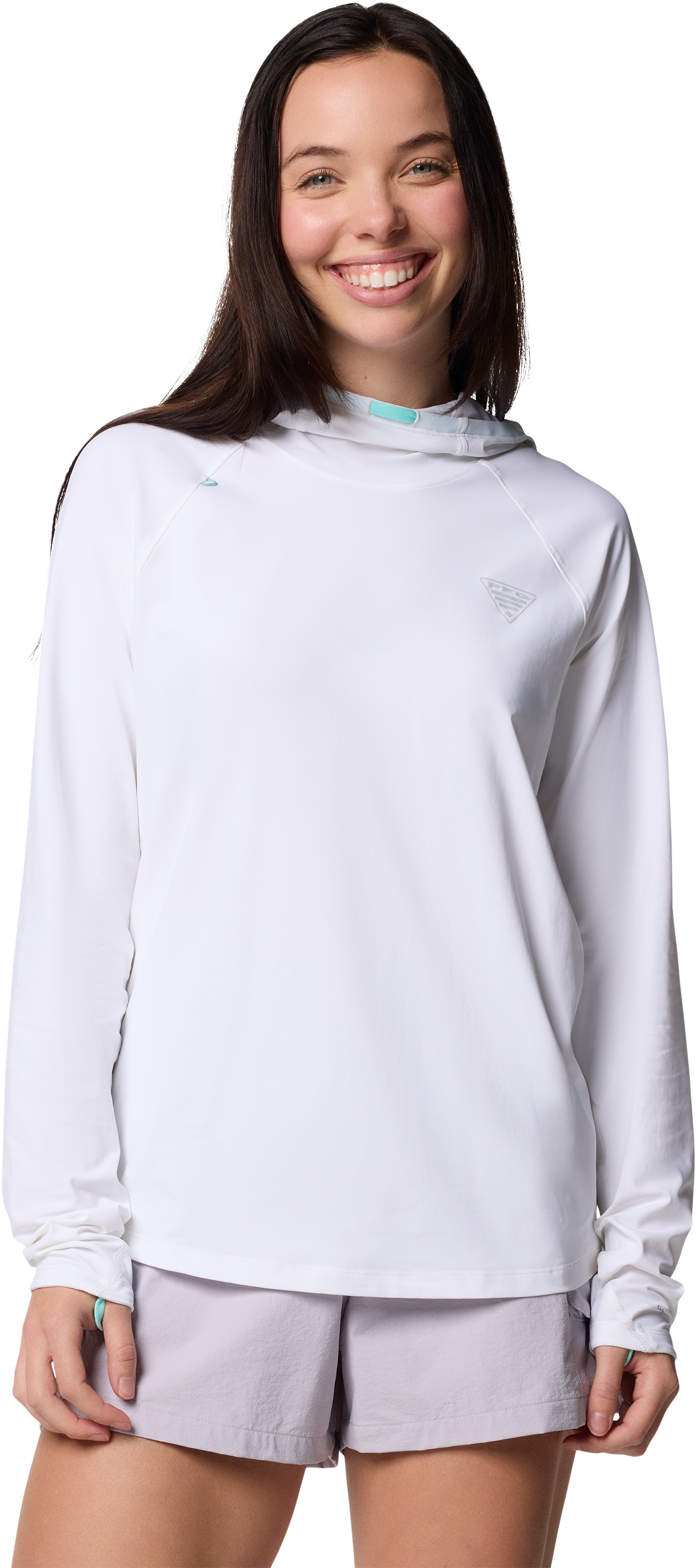 Image of Columbia PFG Wild Cast Sun Hoodie - White - XL