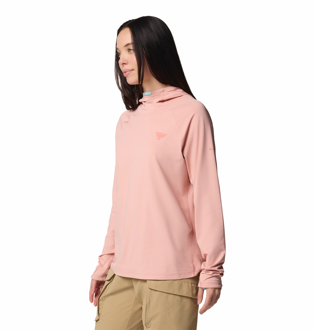 Image of Columbia PFG Wild Cast Sun Hoodie - Faux Pink