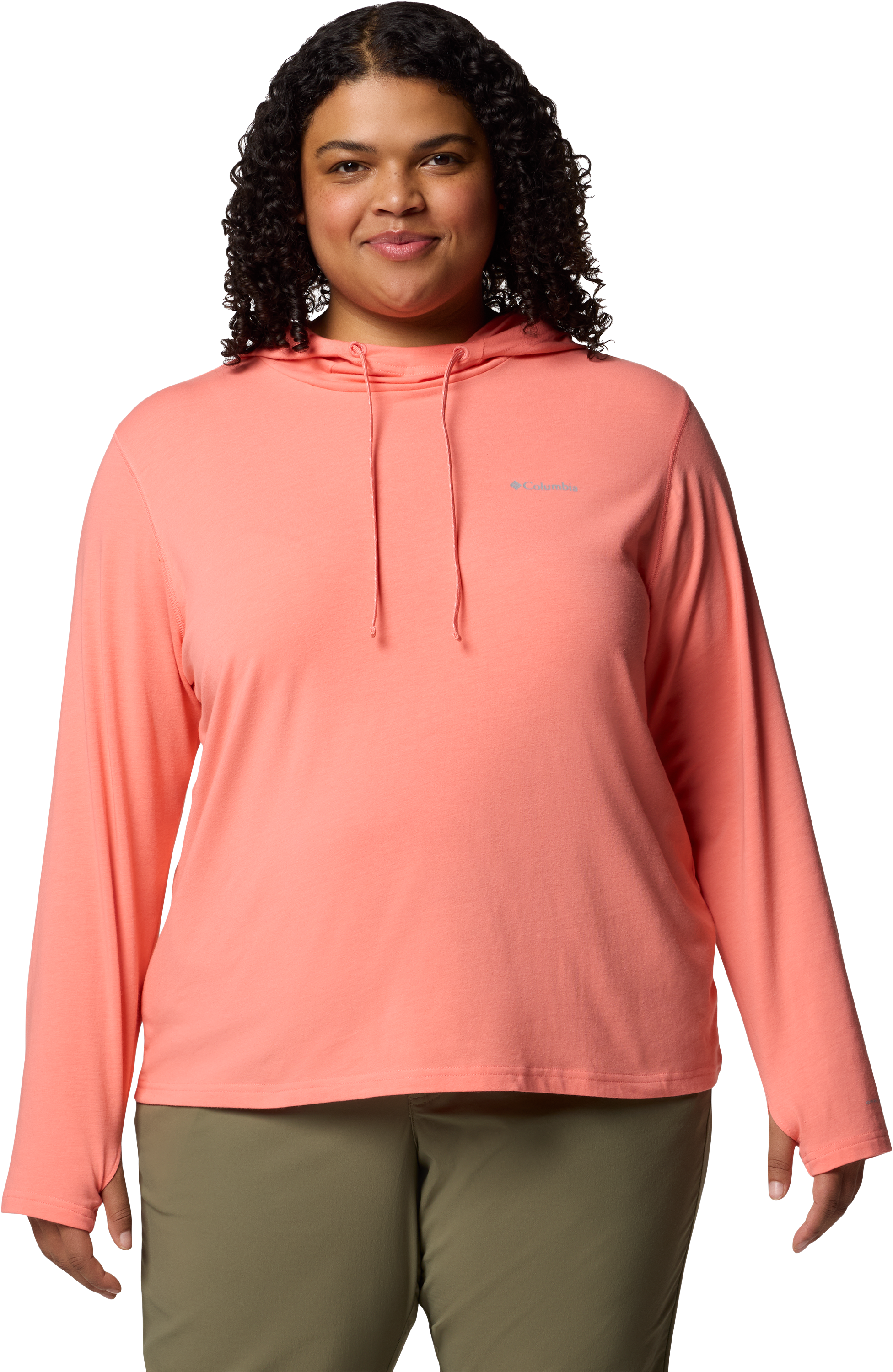 Image of Columbia Sun Trek Hoodie II for Ladies - Alpenglow - 2X
