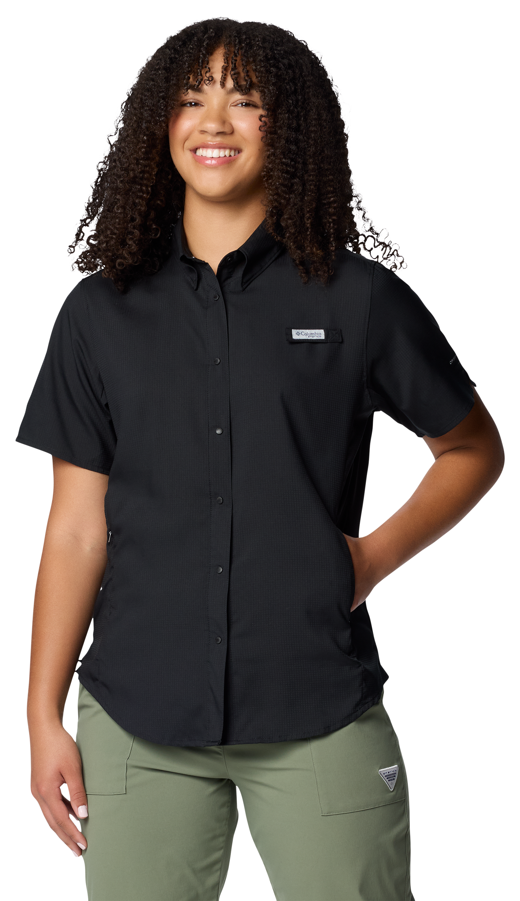 Image of Columbia Tamiami II Short-Sleeve Shirt - Black - S